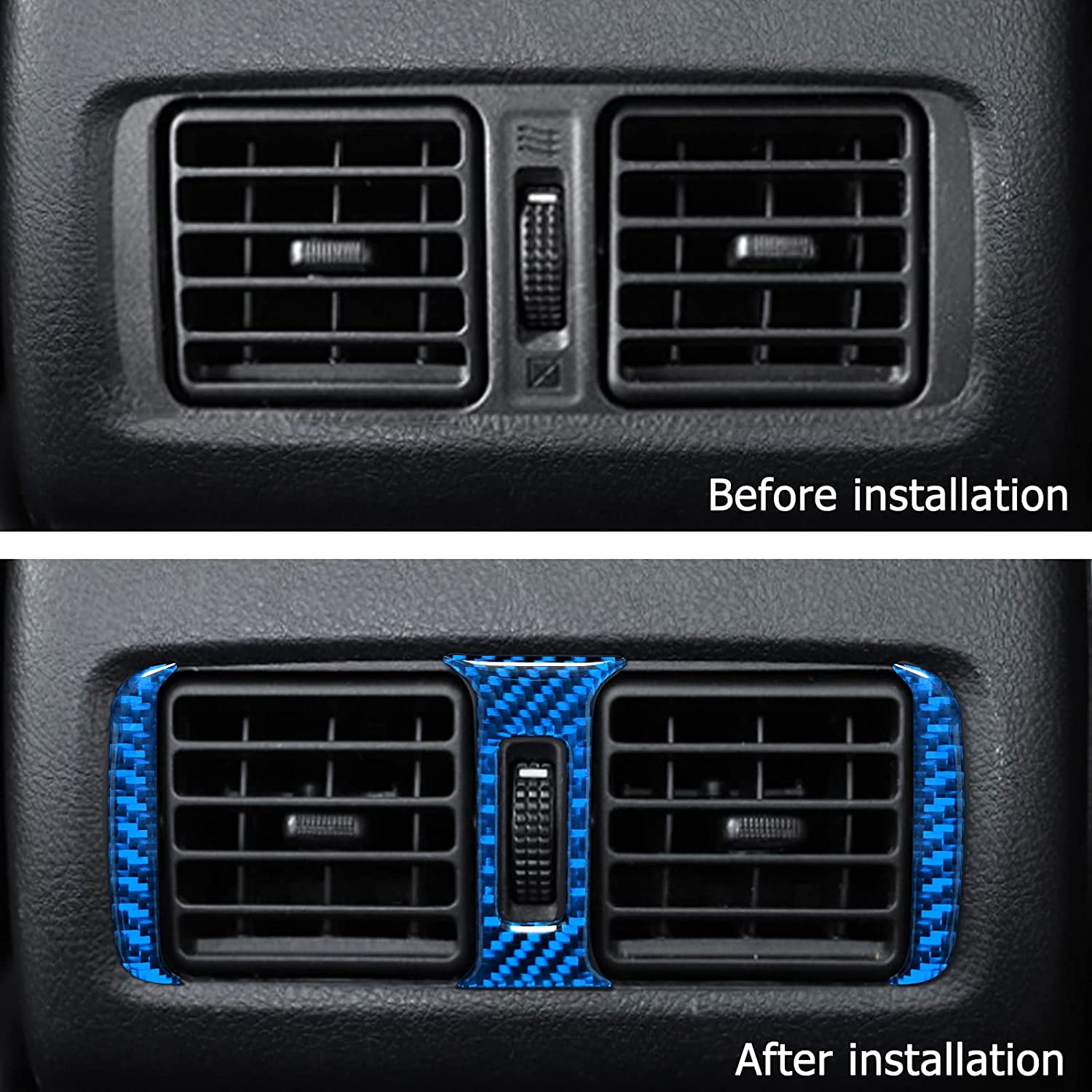 Compatible with Carbon Fiber Rear Air Outlet Trim Interior Accessories for 4Runner SUV 2010 2011 2012 2013 2014 2015 2016 2017 2018 2019 2020 - Delicate Leather