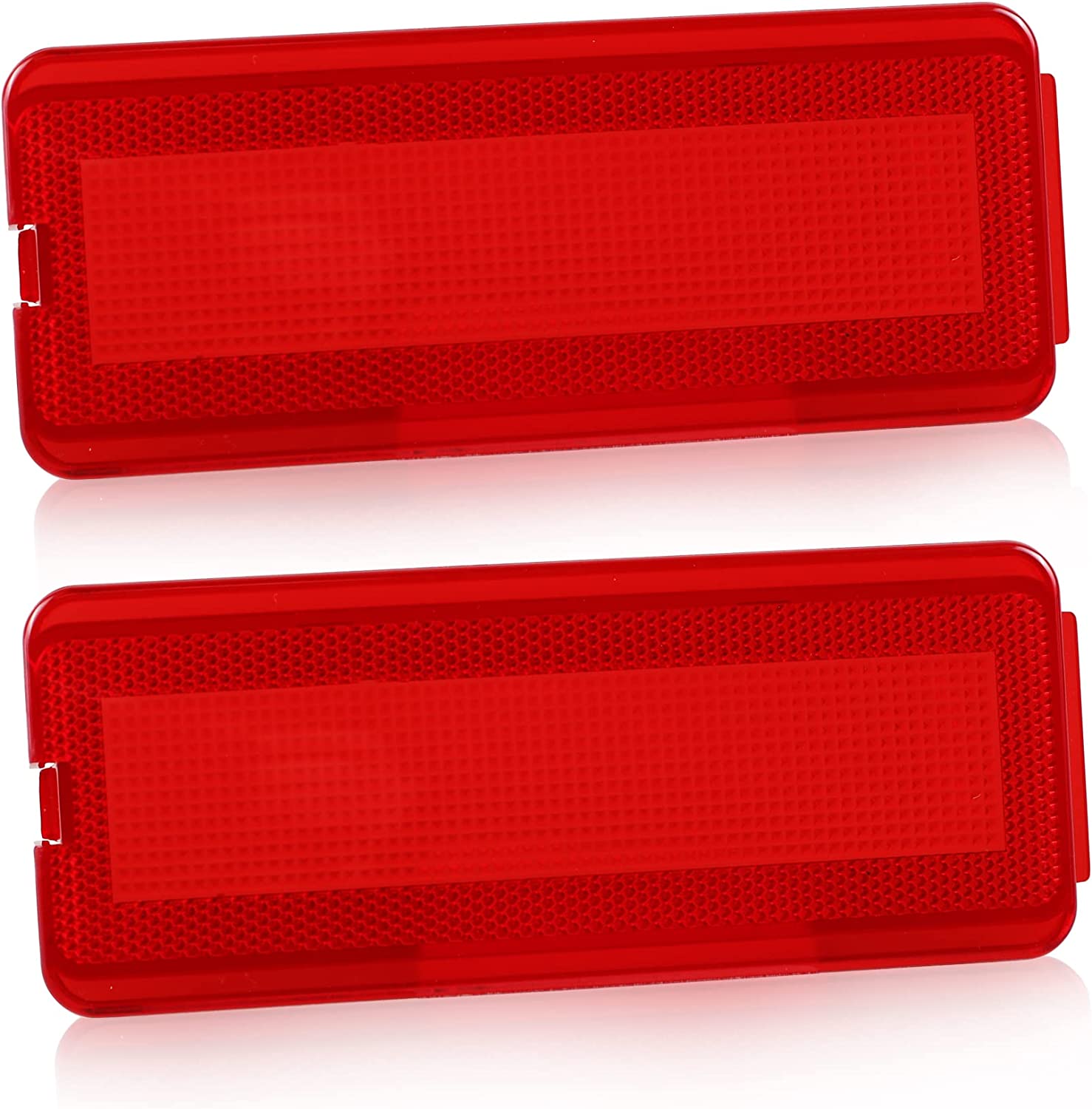 LED Interior Door Light Premium Reflector Door Panel Courtesy Lights White & Red Lamp Compatible with Ford Excursion 2000-2005, F250 F350 F450 F550 Super Duty 1999-2007, Pack of 2 - Delicate Leather