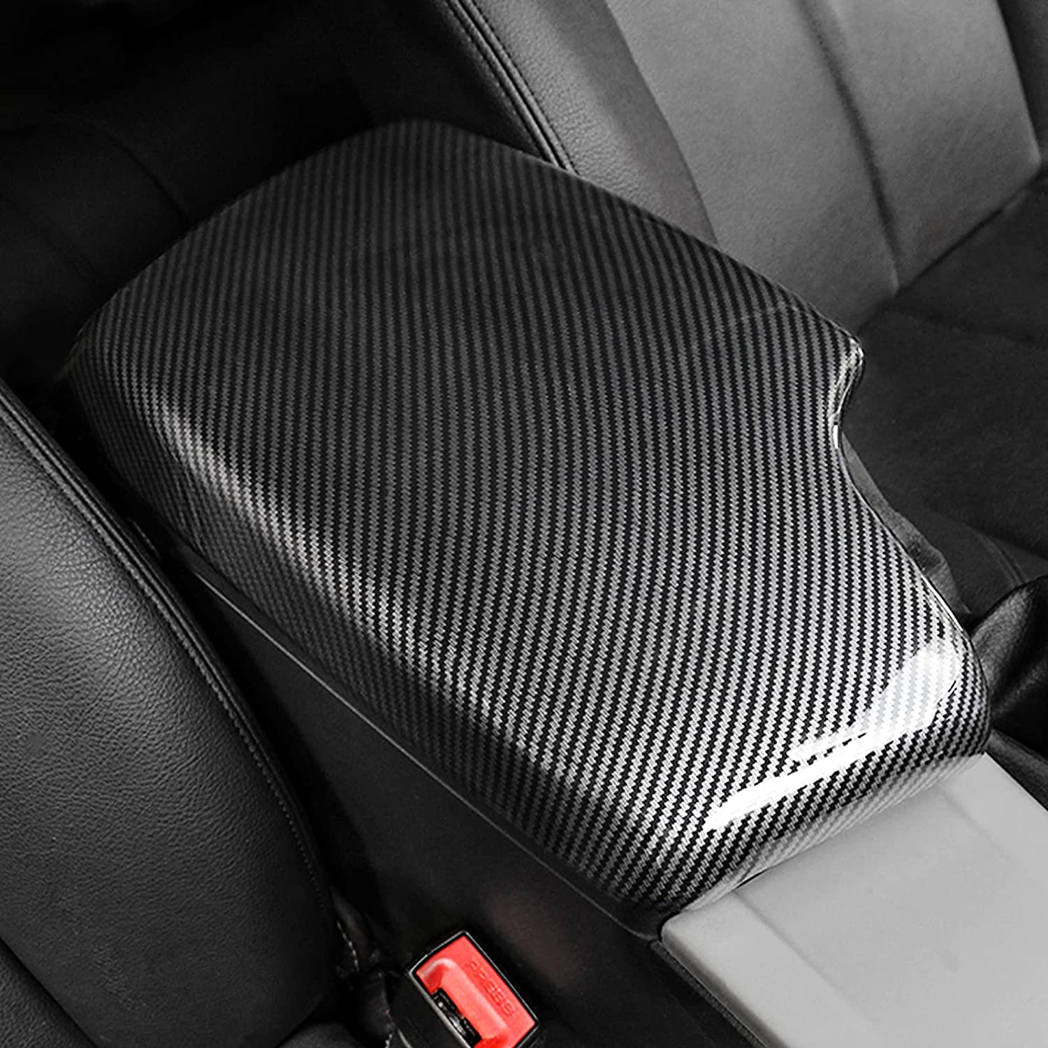 Carbon Fiber Color Center Consoles Pad Compatible with F30 F32 F34 (ABS Material) (F30 2012-2019) - Delicate Leather