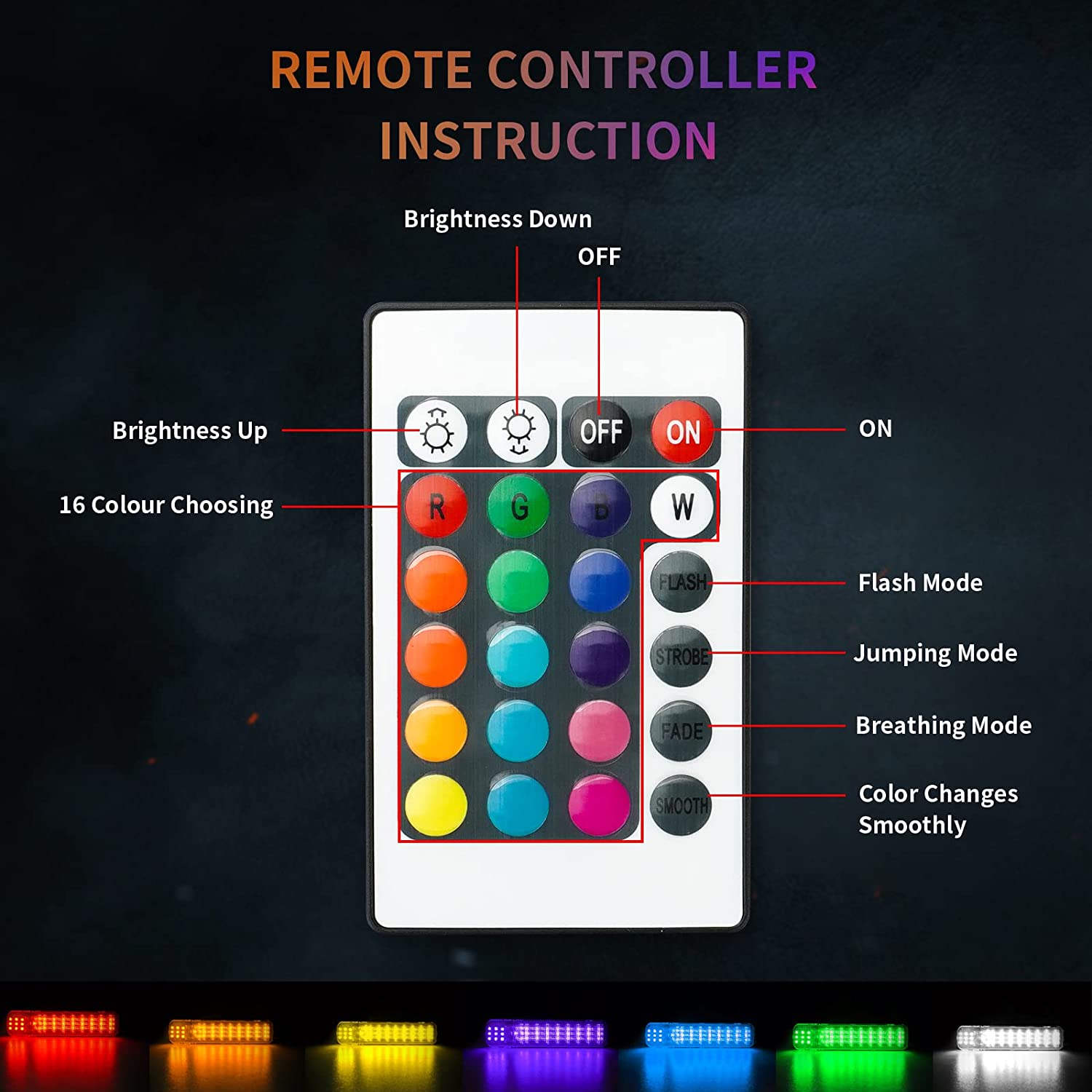 RGB LED Interior Door Panel Courtesy Light Multi-Color Door Lights Assembly Multi-Color for C/K Silverado/Sierra 1500 2500 3500 Suburban Tahoe Avalanche Yukon Escalade - Delicate Leather