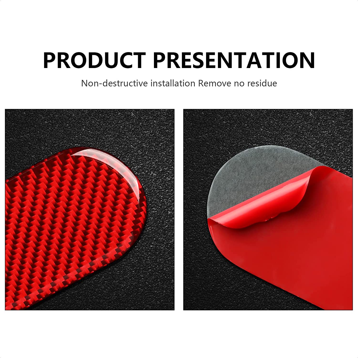 Car Right of Steering Wheel Sticker Decal Carbon Fiber Interior Trim Cover for Camaro 2010 2011 Car Decoration Accessories - Delicate Leather