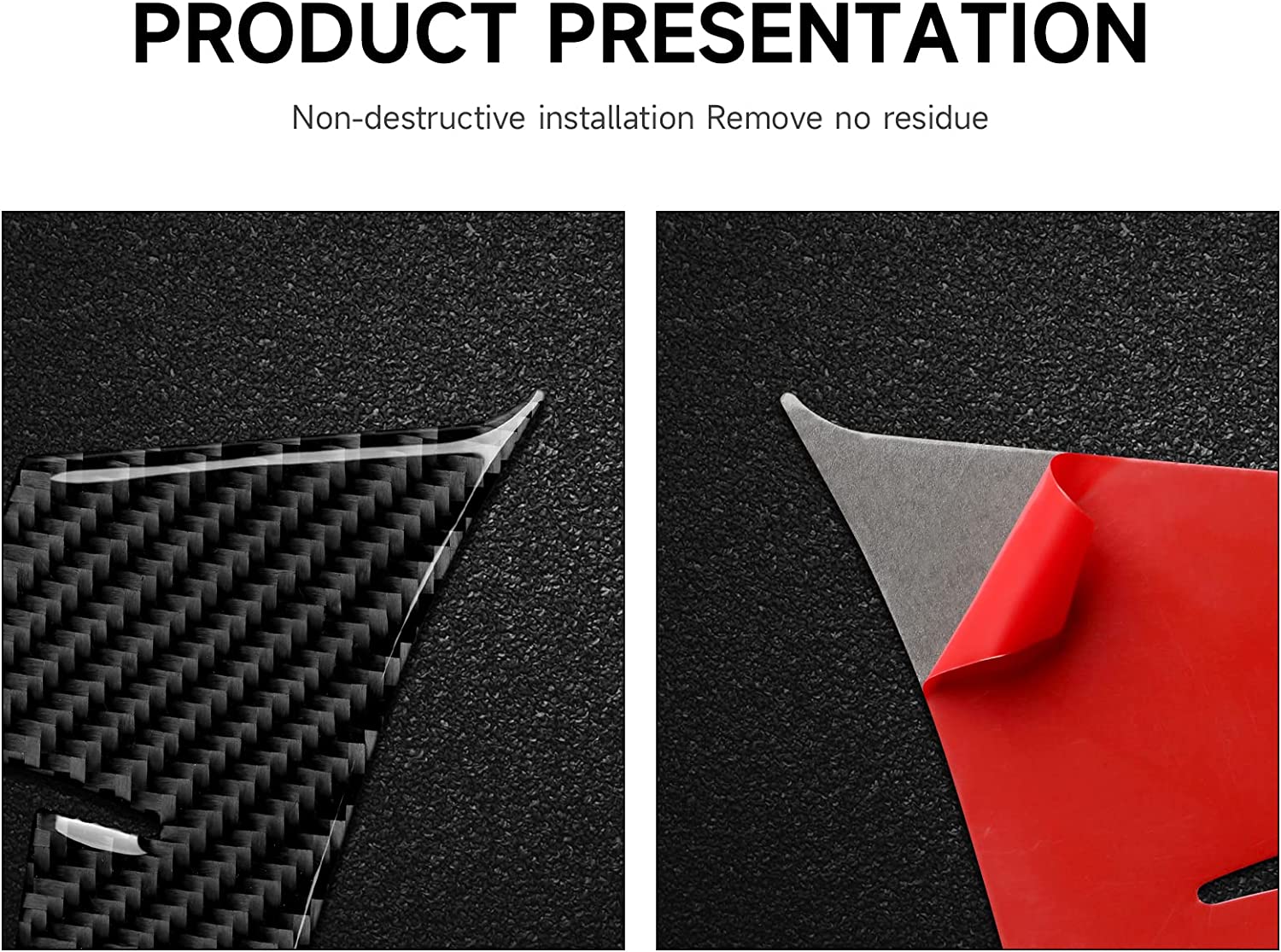 C7 Car Side Eair Vent Sticker Decal Carbon Fiber Interior Trim Accessories Cover for C7 2014 2015 2016 2017 2018 2019 - Delicate Leather