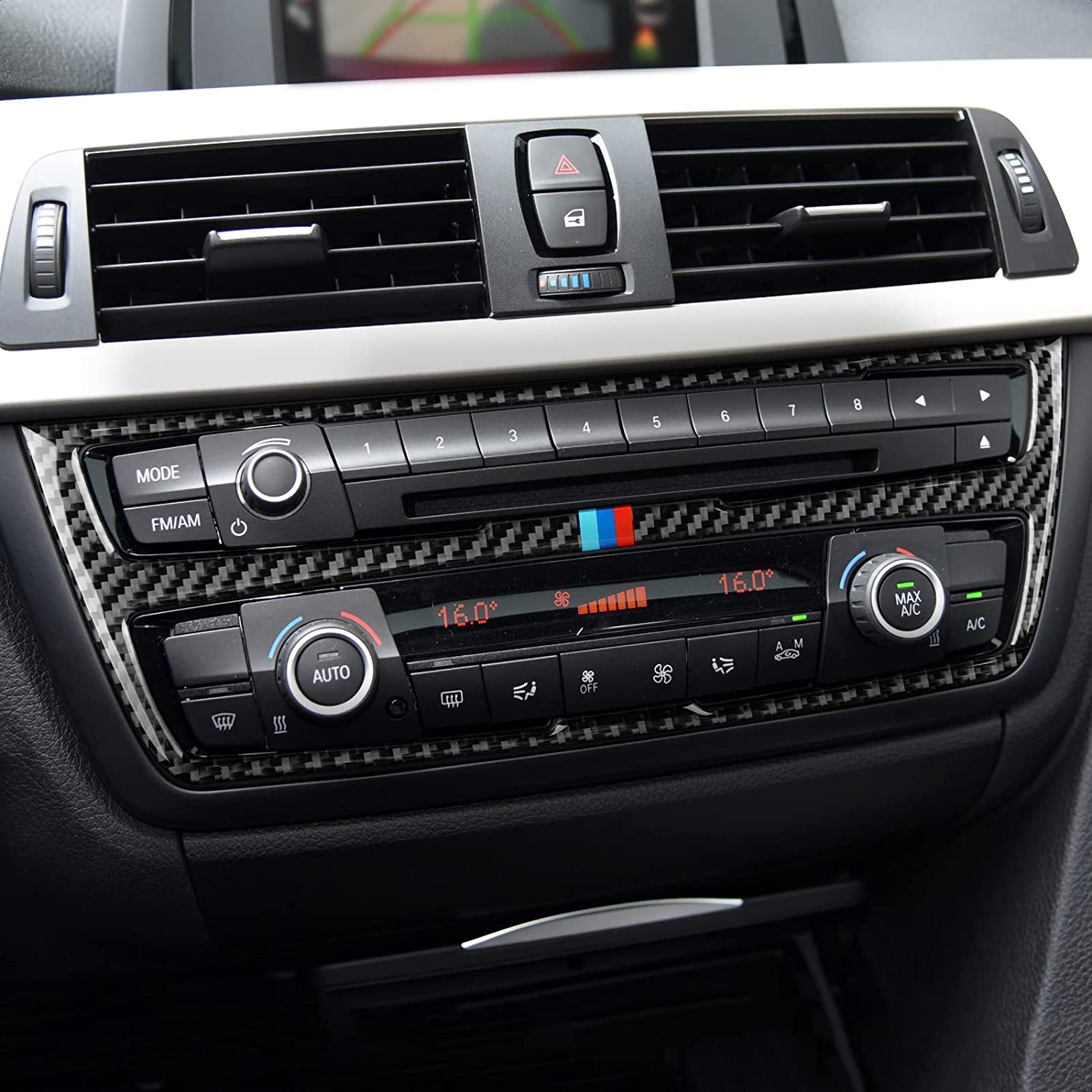 Car CD Panel Cover Sticker Carbon Decal Trim fits for F30 F31 F34 3GT F32 F33 F36 2012 2013 2014 2015 2016 2017 2018 2019 Interior Accessories - Delicate Leather