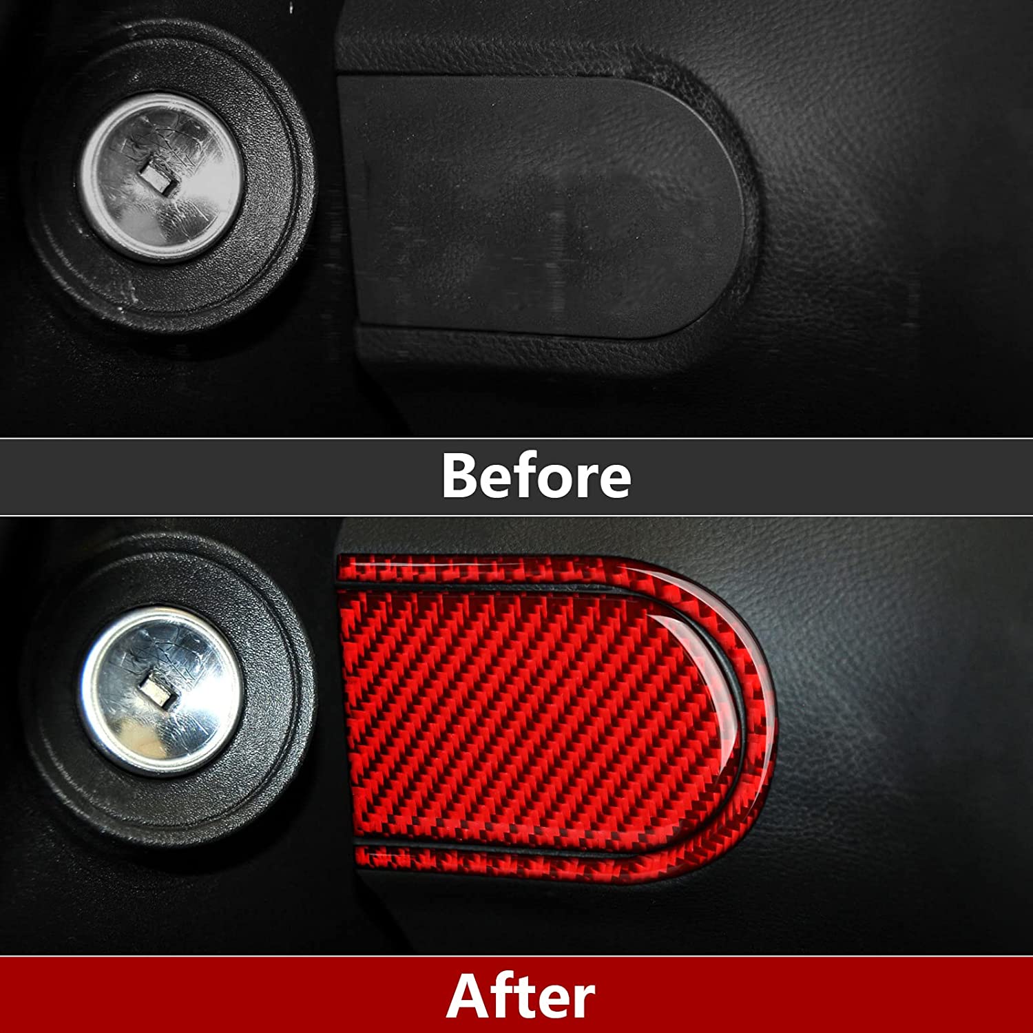 Car Right of Steering Wheel Sticker Decal Carbon Fiber Interior Trim Cover for Camaro 2010 2011 Car Decoration Accessories - Delicate Leather