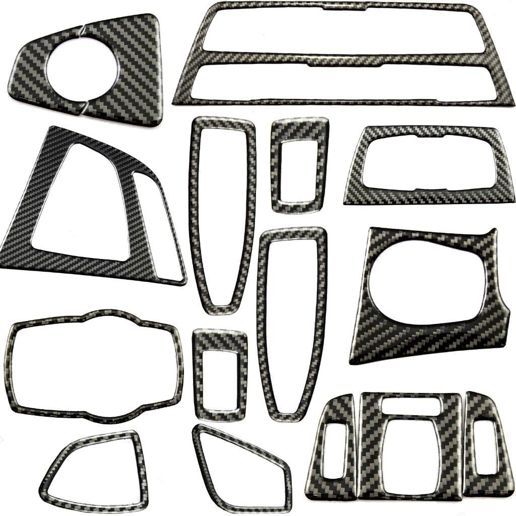 Full Set Interior Accessories Cover Trim Sticker, Real Carbon Fiber, Compatible with 3 Series F30 F31 2012-2018, GT F34 2014-2018, 4 Series F32 F33 F36 2014-2018 - Delicate Leather