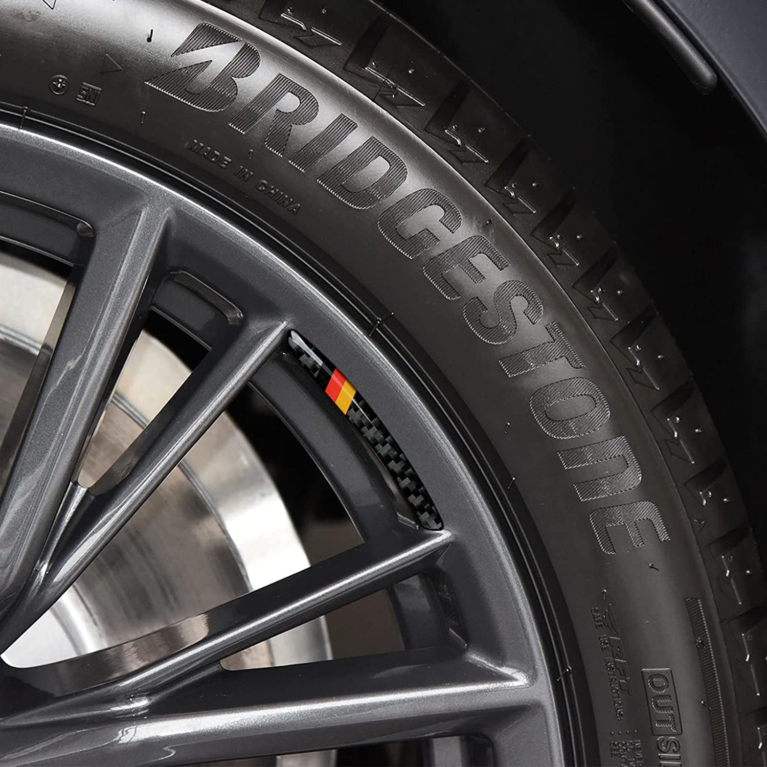 4PCS Universal Car Wheel Center Emblems Sticker Carbon Fiber Wheel Protection Decal Trim Cover Wheel Decoration Accessories - Delicate Leather