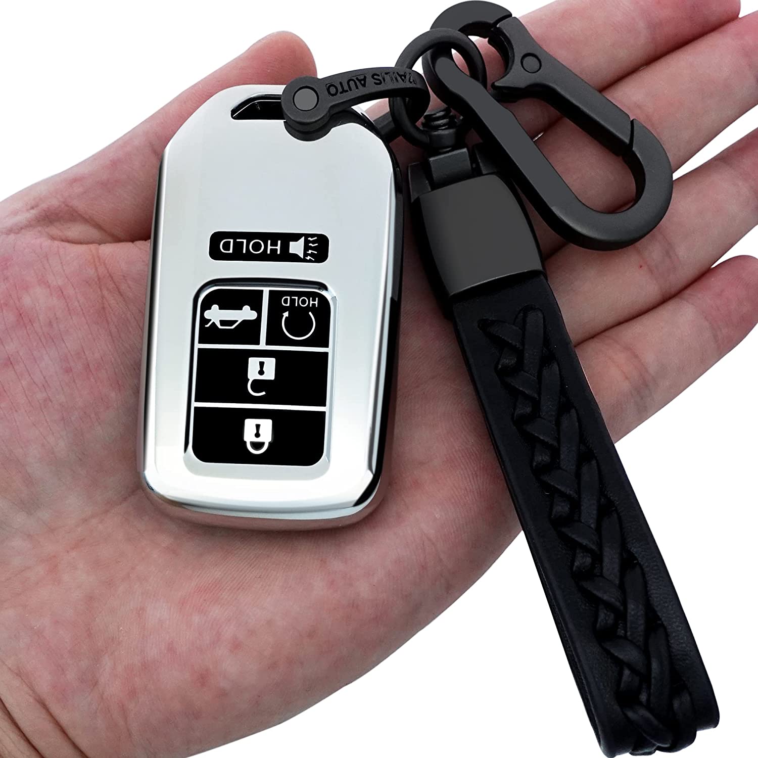 key fob cover case,with keychain,Soft TPU protect car Key Shell,fit Civic Accord Pilot CR-V Insight,ect remote smart key