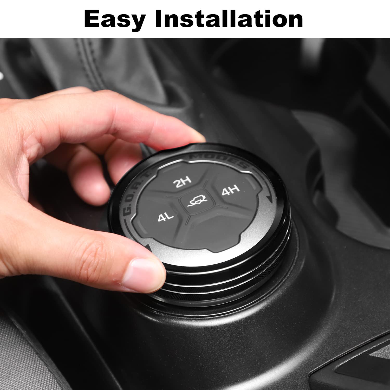 Air Conditioner Headlight Switch Knob 4WD Wheel Drive Trailer Gear Switch Knob Cover for 2021-2022 Ford Bronco Accessories Aluminum Alloy 6PCS?Don't fit Bronco Sport? - Delicate Leather