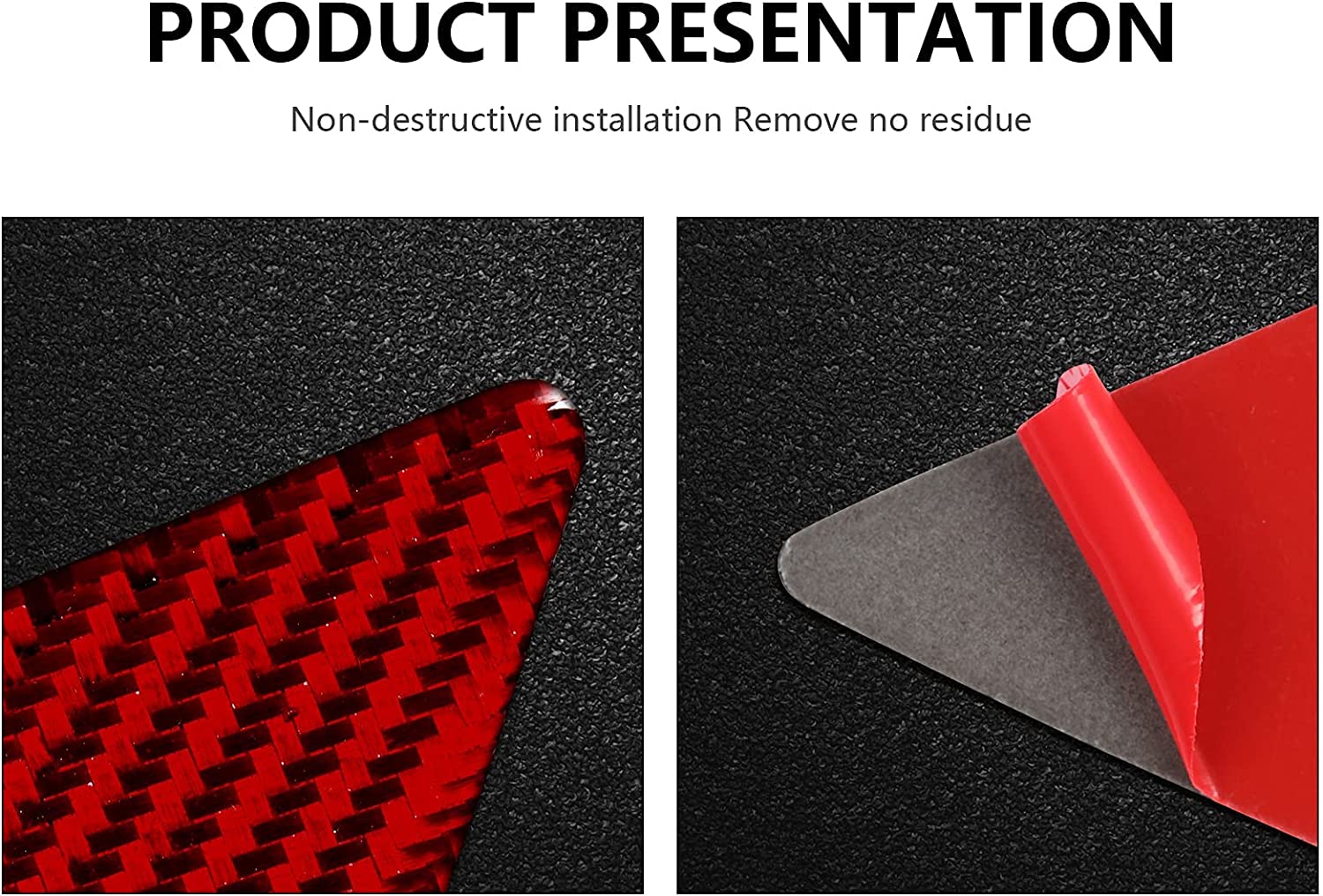 Carbon Fiber Car Interior Door Handles Door Bowl Trim Sticker Decal Cover for Ford Mustang 2015 2016 2017 2018 2019 2020 Accessories - Delicate Leather