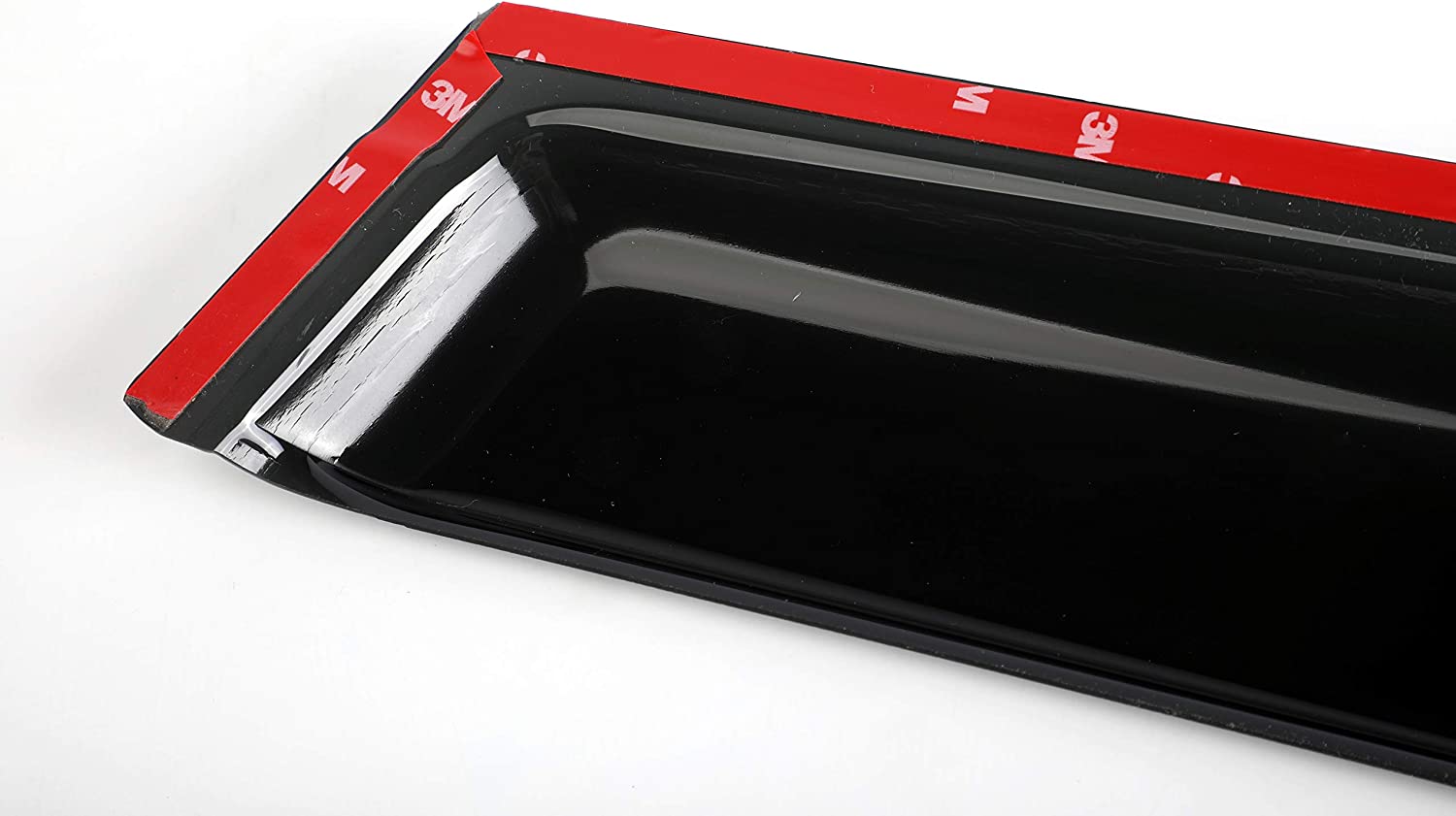 Original Side Window Wind Deflector, 4pcs Out-Channel Tape-On Dark Smoke Rain Guards Set, Vent Visor Compatible with 2007-2014 Ford Edge 2007-2014 Lincoln MKX 94141 - Delicate Leather