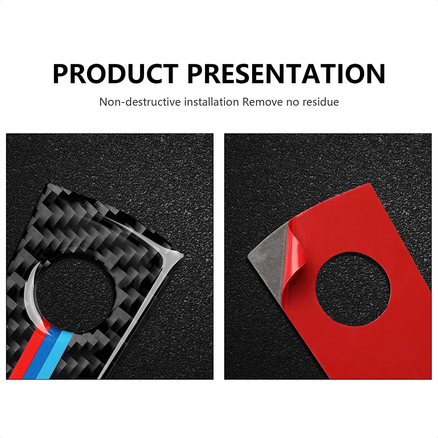 Car Glove Box Decal Storage Box Sticker Carbon Fiber Trim Compatible with F30 F31 F34 3GT F32 F33 F36 3 4 Series Accessories - Delicate Leather