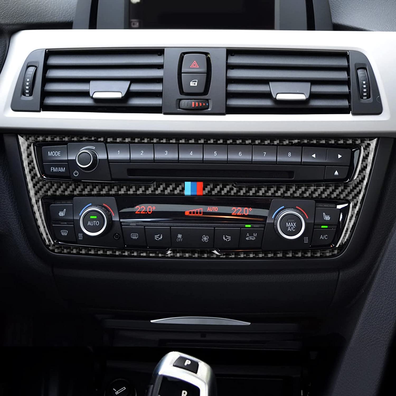 Car CD Panel Cover Sticker Carbon Decal Trim fits for F30 F31 F34 3GT F32 F33 F36 2012 2013 2014 2015 2016 2017 2018 2019 Interior Accessories - Delicate Leather