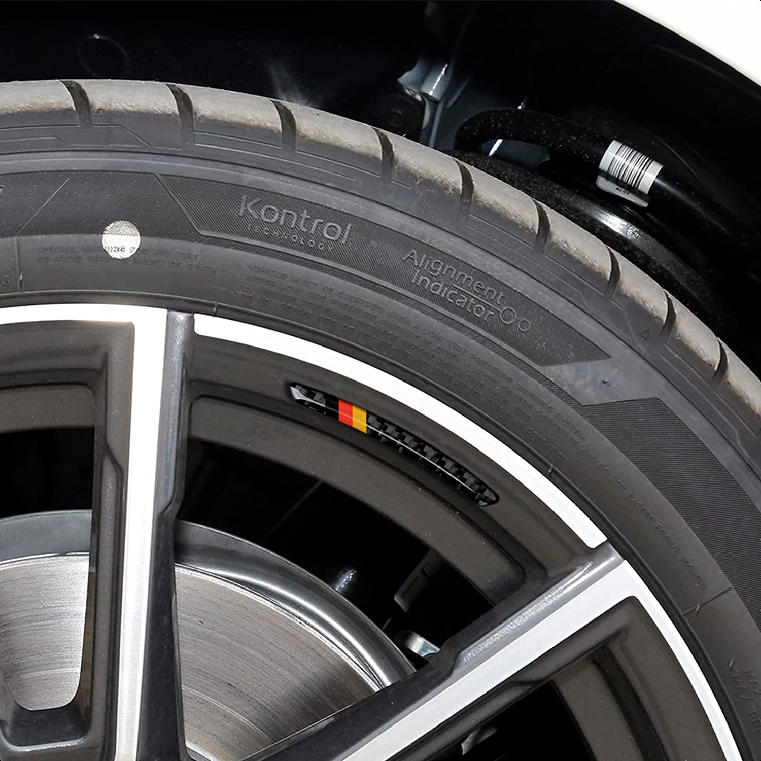 4PCS Universal Car Wheel Center Emblems Sticker Carbon Fiber Wheel Protection Decal Trim Cover Wheel Decoration Accessories - Delicate Leather