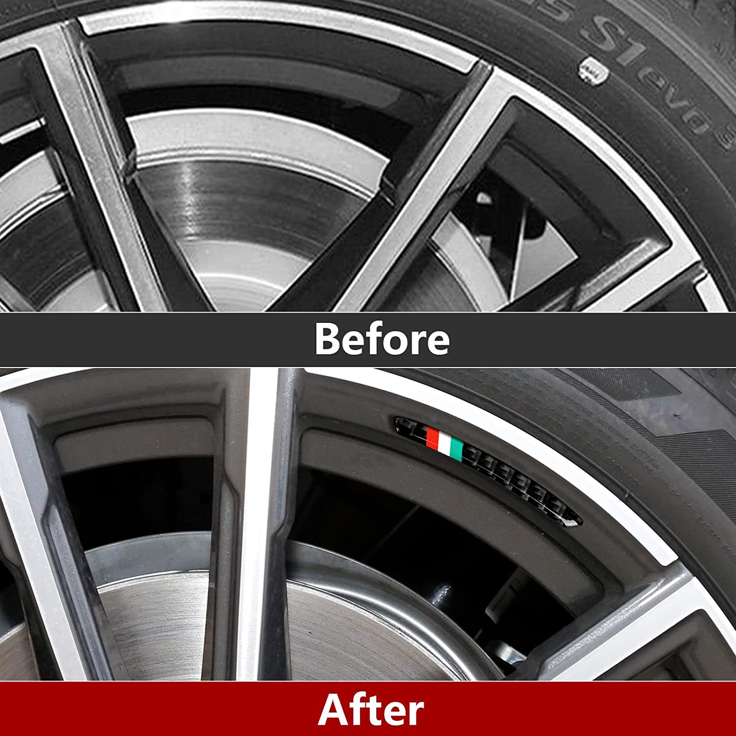 4PCS Universal Car Wheel Center Emblems Sticker Carbon Fiber Wheel Protection Decal Trim Cover Wheel Decoration Abarth Accessories - Delicate Leather