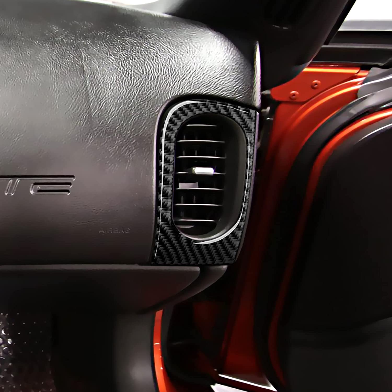 Car Air Outlet Vent Sticker Decal Carbon Fiber Interior Trim Cover - Delicate Leather