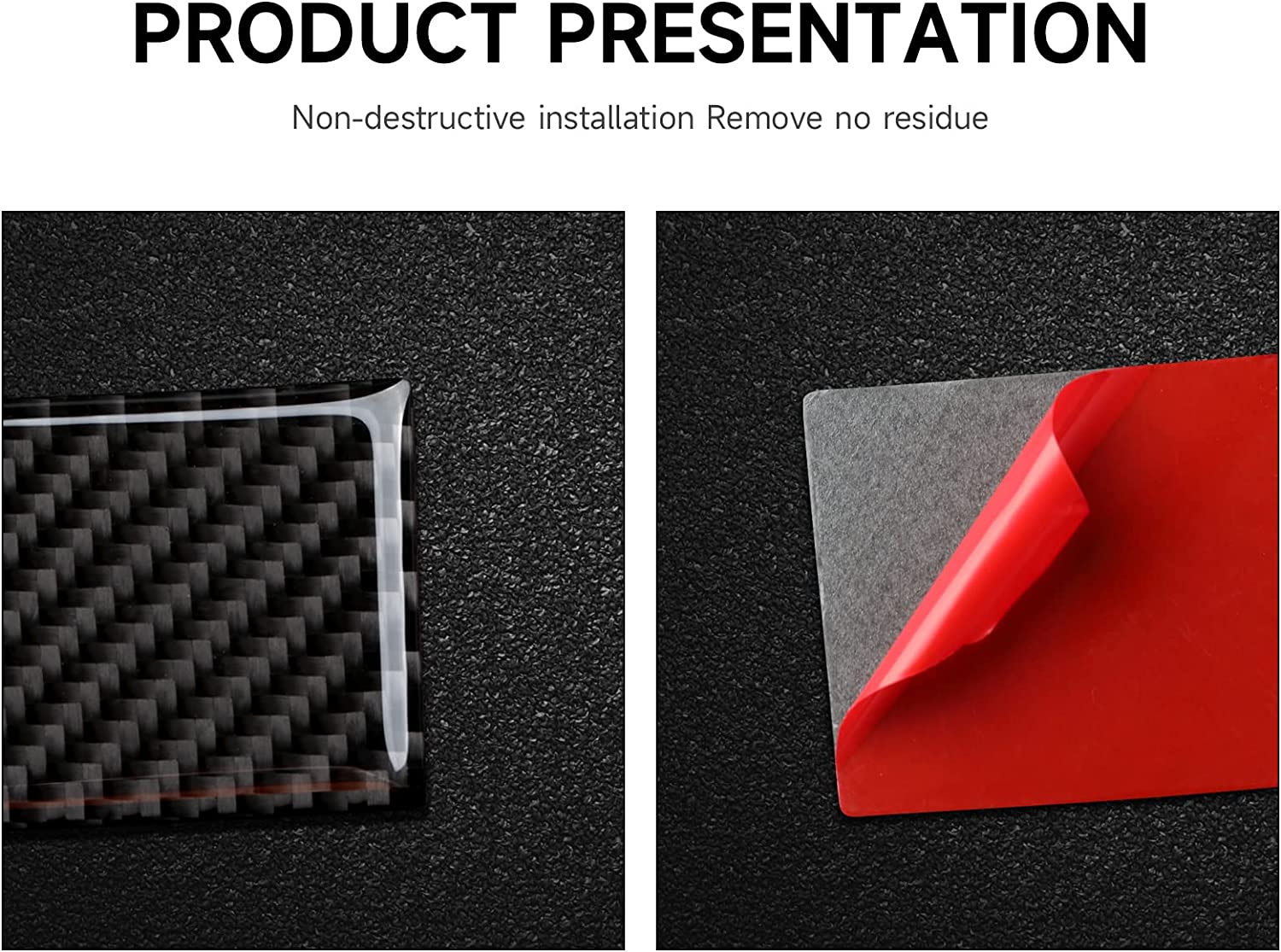 Car Center Storage Seat Heating Button Cover Carbon Fiber Interior Trim Decal Compatible with C6 2005 2006 2007 2008 2009 2010 2011 2012 2013 Accessories - Delicate Leather