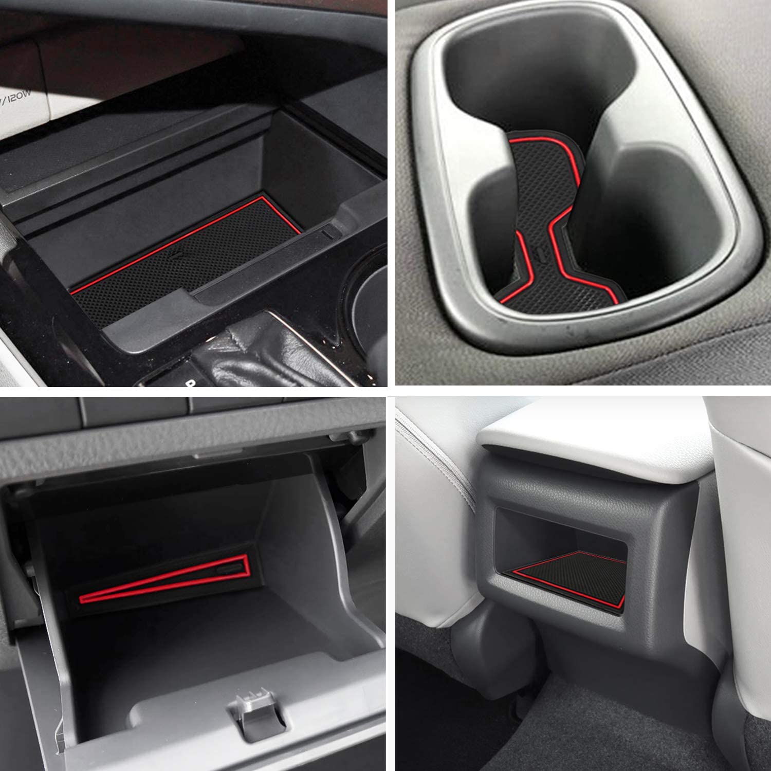 Anti Dust Mats for Camry Accessories 2018 2019 2020 2021 2022 2023 Custom Fit Door Pocket Liners Cup Holder Pads Console Mats(16pcs/Set) - Delicate Leather