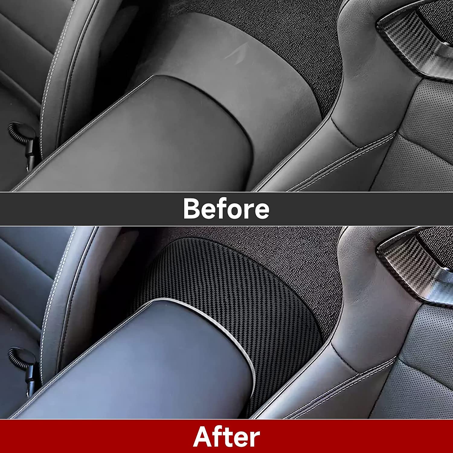 C7 Car Multimedia Sticker Decal Carbon Fiber Interior Trims Accessories Cover for C7 2014 2015 2016 2017 2019-Ships from The US - Delicate Leather