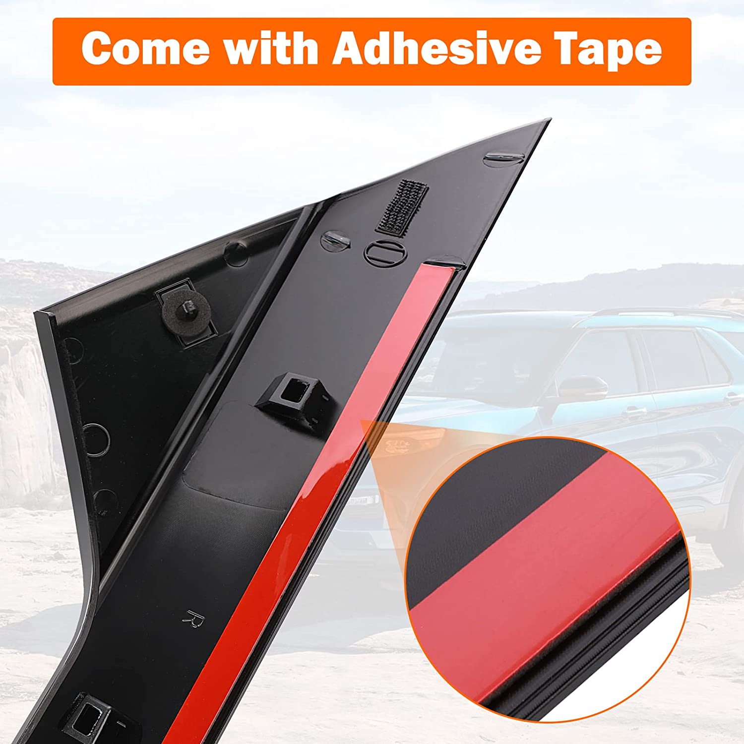 Windshield A-Pillar Molding Trim Kit Passenger Side, Compatible with 2011-2019 Ford Explorer Replace 926-451, BB5Z7803136AB BB5Z7803136AA BB5Z7803136BA BB5Z7803144AA - Delicate Leather