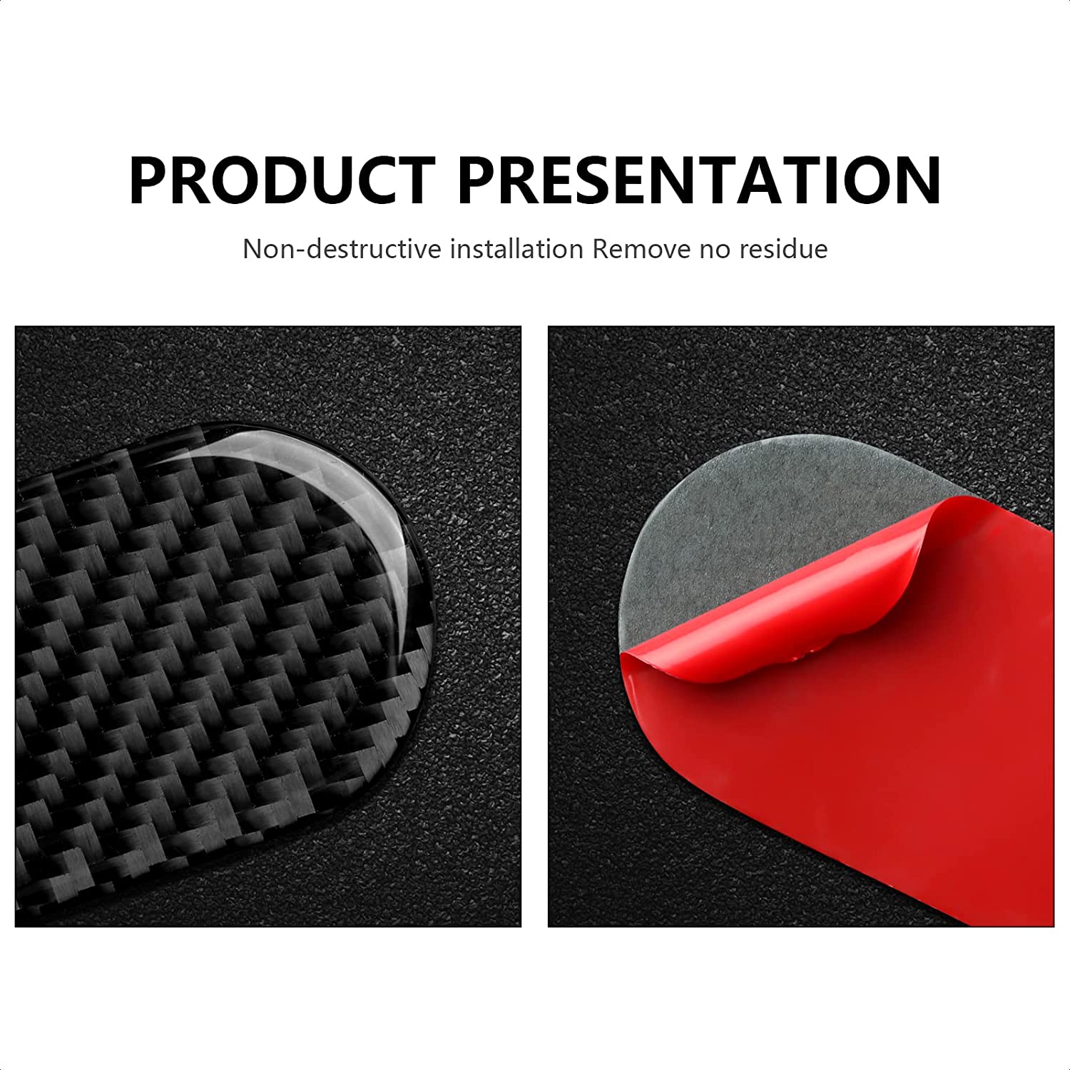 Car Right of Steering Wheel Sticker Decal Carbon Fiber Interior Trim Cover for Camaro 2010 2011 Car Decoration Accessories - Delicate Leather