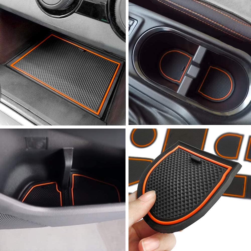 Anti-dust Door Mats Compatible with Crosstrek and 2018-2023 Impreza Gate Door Liners Inserts Cup Console Mats Interior Accessories - Delicate Leather