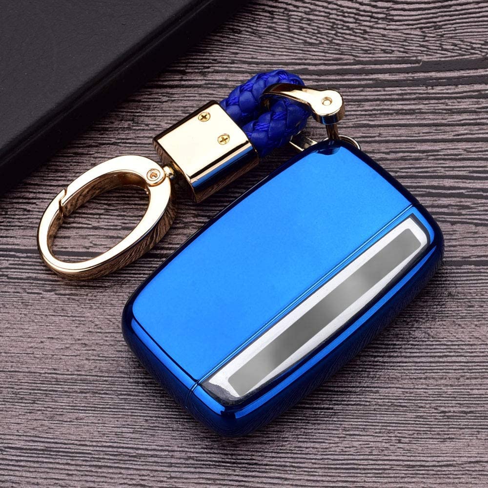 5 Buttons TPU Smart Remote Key Fob Case Cover Compatible with Defender Discovery Sport LR2 LR3 LR4 Sport EVOQUE - Delicate Leather