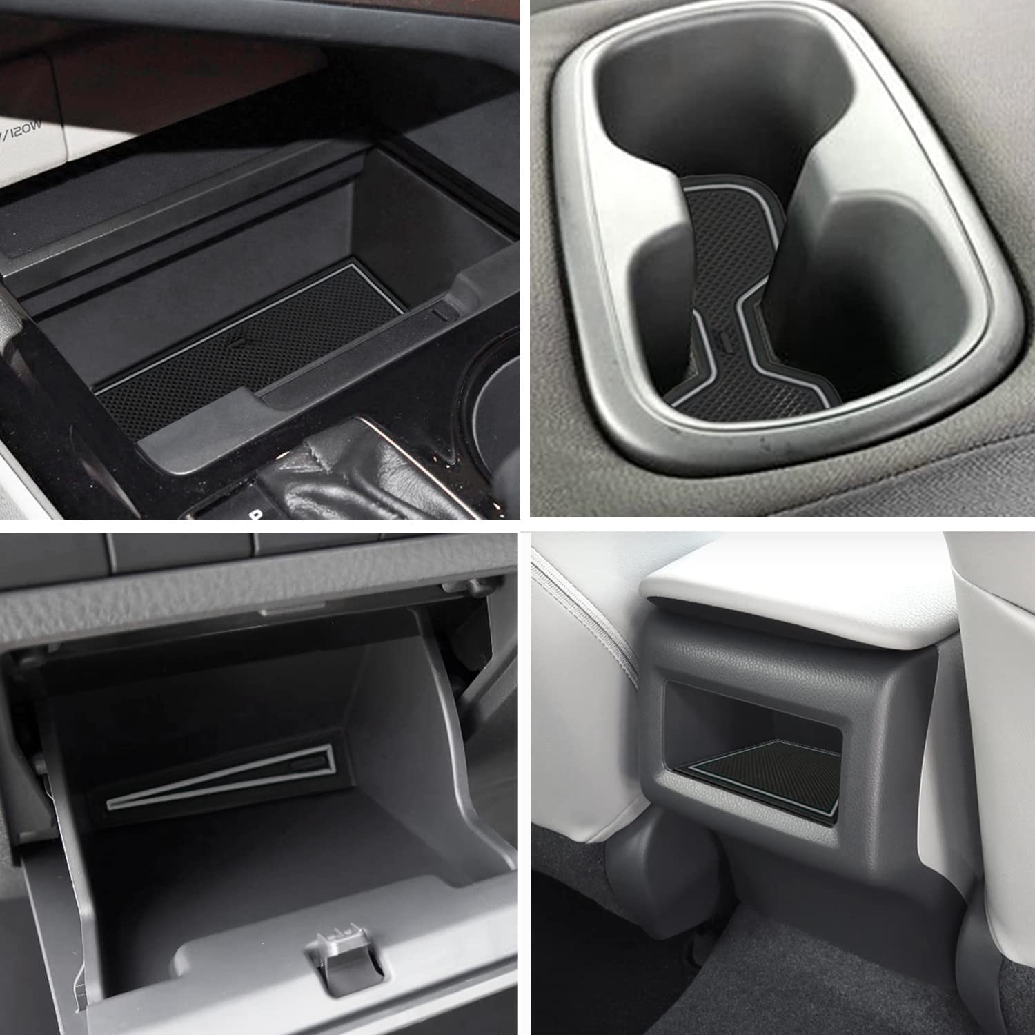 Anti Dust Mats for Camry Accessories 2018 2019 2020 2021 2022 2023 Custom Fit Door Pocket Liners Cup Holder Pads Console Mats(16pcs/Set) - Delicate Leather