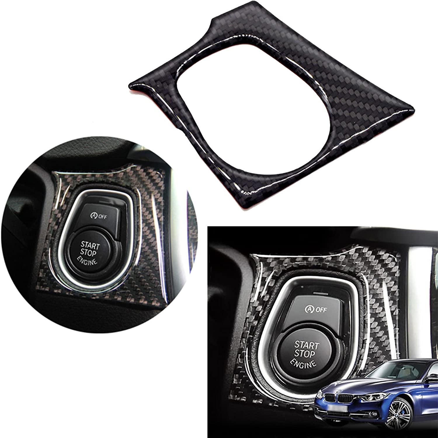 Full Set Interior Accessories Cover Trim Sticker, Real Carbon Fiber, Compatible with BMW 3 Series F30 F31 2012-2018, GT F34 2014-2018, 4 Series F32 F33 F36 2014-2018 - Delicate Leather