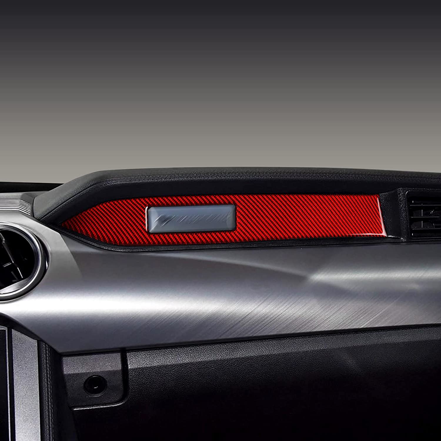 Car Instrument Panel Sticker Decal Carbon Fiber Interior Trim Cover for Ford Mustang 2015 2016 2017 2018 2019 2020 Accessories - Delicate Leather