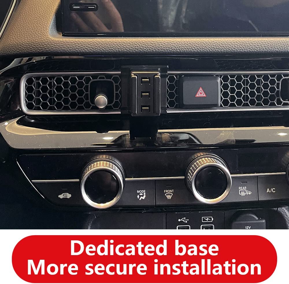 Car Phone Holder for 2022 Honda Civic Auto Accessories Navigation Bracket Interior Decoration Mobile Cell Phone Mount - Delicate Leather