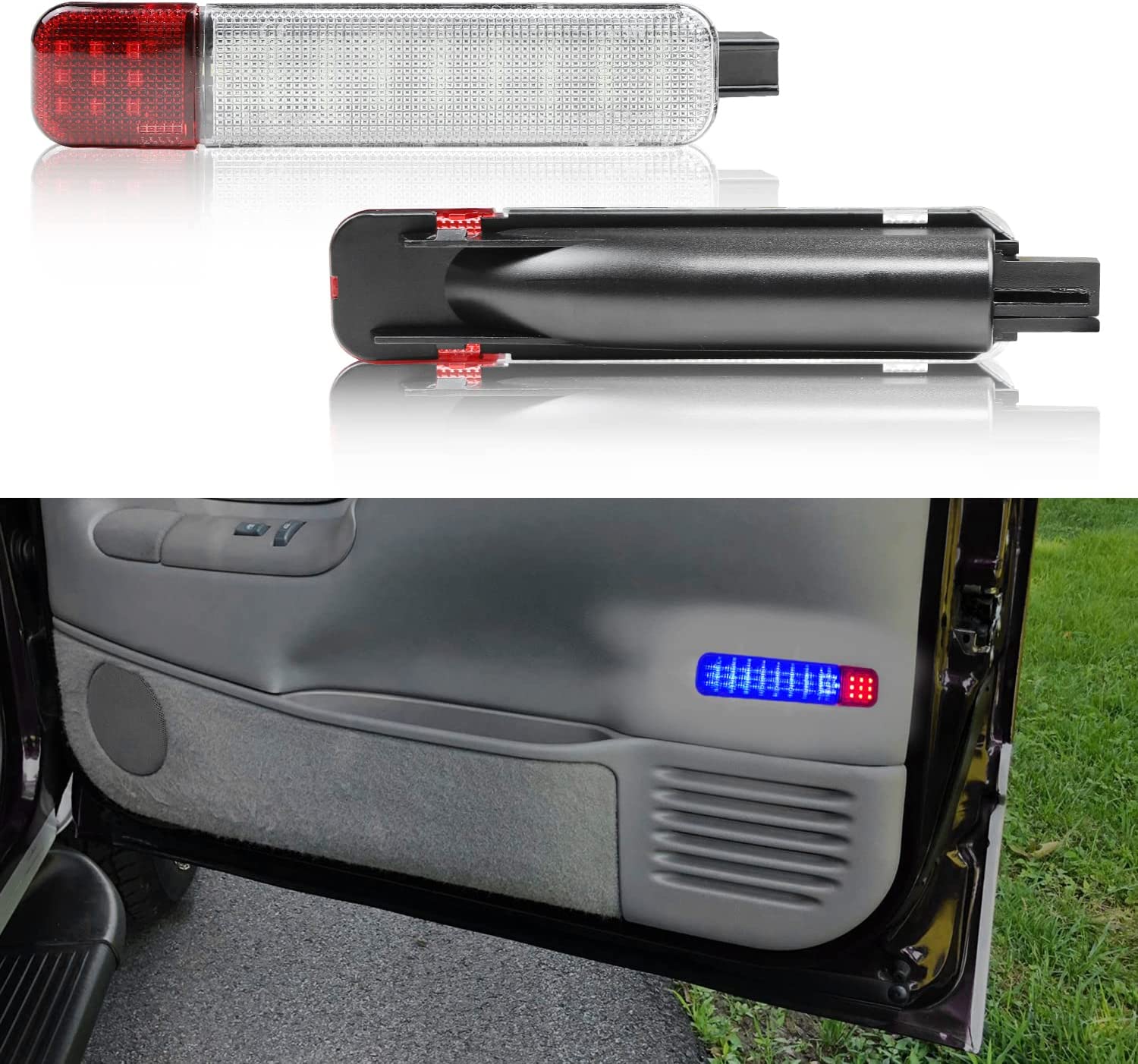 Silverado 1500 Door Panel Light, Door Reflector Panel Led Interior Courtesy Lights For 1999-2006 Chevy Silveradon 1500 2500hd Pickup - Delicate Leather