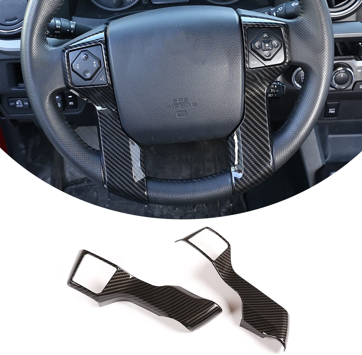 Car ABS Steering Wheel Moulding Chrome Cover Trims Stickers - Delicate Leather
