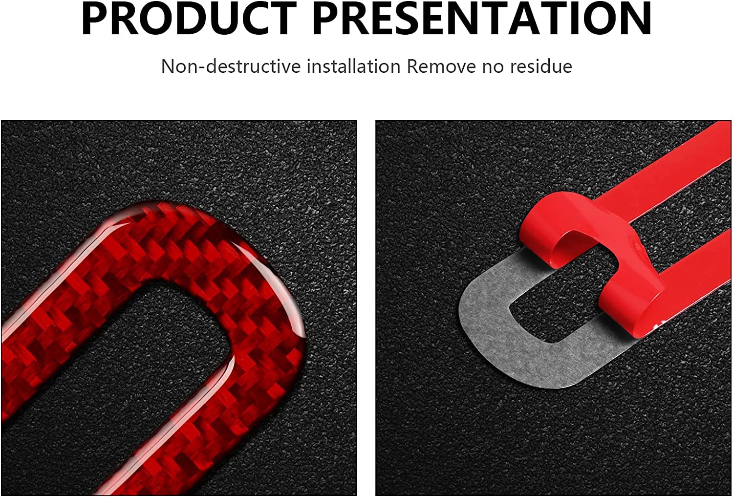 Carbon Fiber Car Door Air Conditioner Outlet Vent Sticker Decal Interior Trim Cover for Mustang 2015 2016 2017 2018 2019 2020 Accessories - Delicate Leather