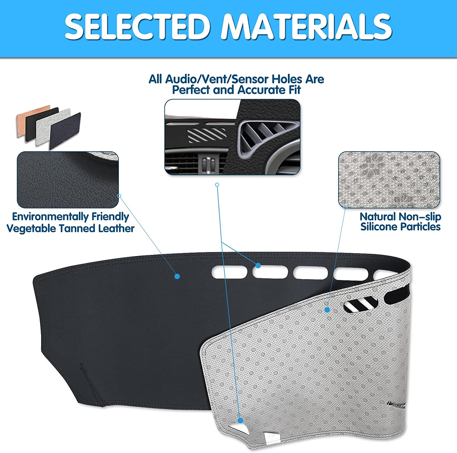 Car Dashboard Cover,Leather Anti-Slip Dash Cover Mat for IS250 IS350 2006-2011,Interior Dash Board Protecter Covers - Delicate Leather