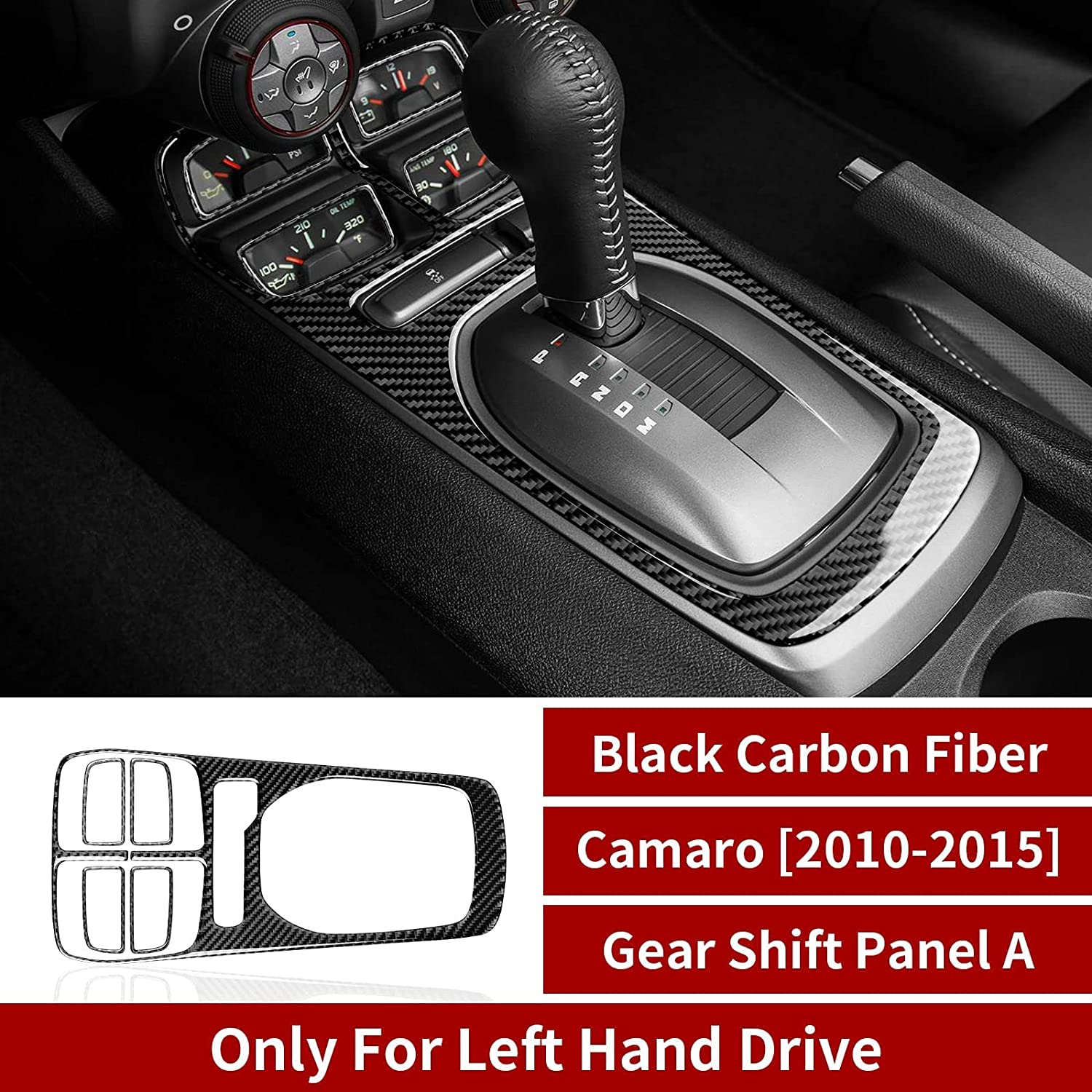 Car Center Console Gear Shift Panel Sticker Decal Carbon Fiber Interior Trim Cover - Delicate Leather