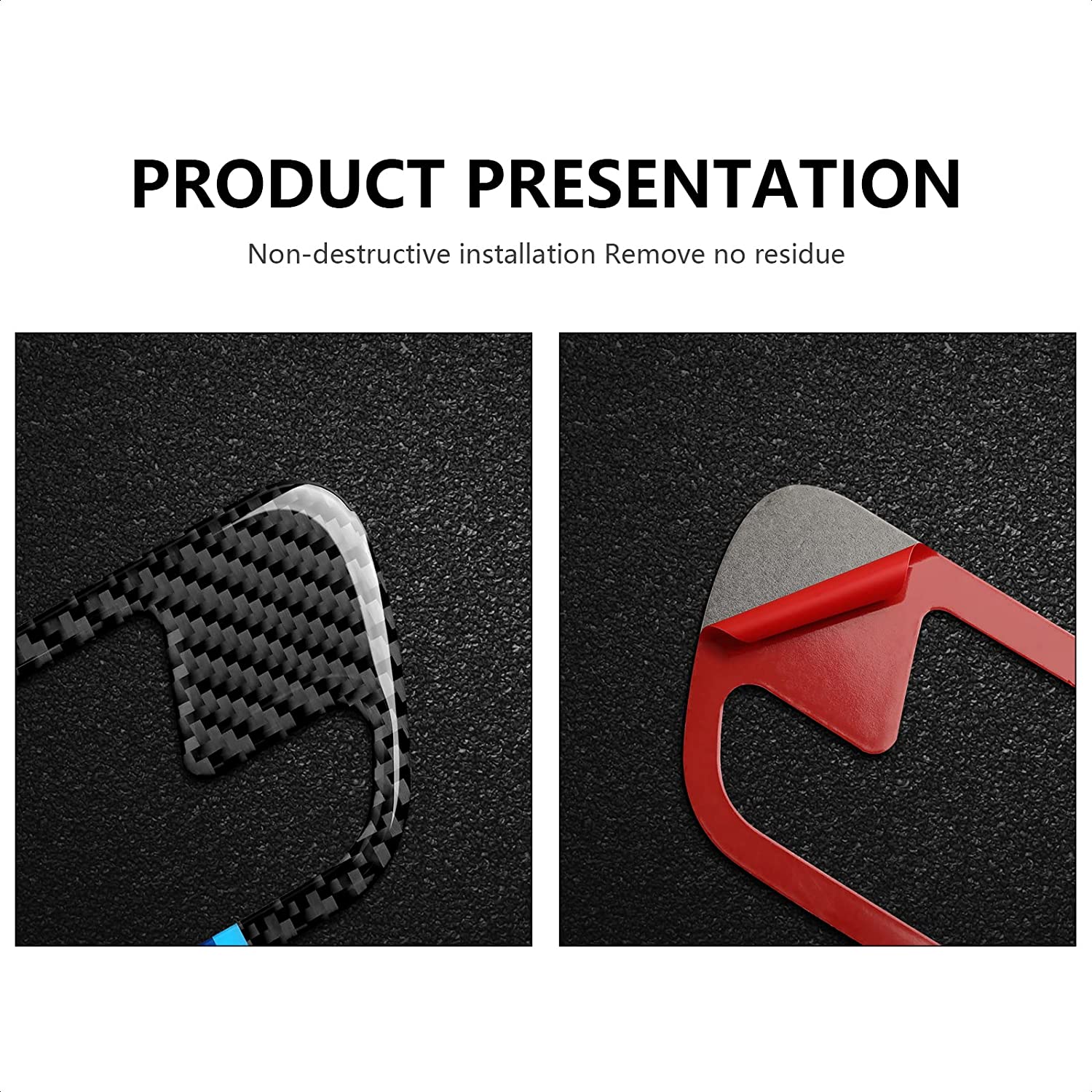 2PCS Car Door Bowl Frame Decals Sticker Carbon Fiber Trim Compatible with BMW F30 F31 F34 3GT F32 F33 F36 2012 2013 2014 2015 2016 2017 2018 2019 Interior Accessories - Delicate Leather