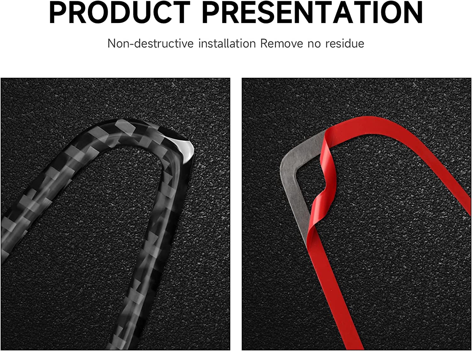 Car Air Conditioner Outlet Sticker Decal Carbon Fiber Interior Trim Cover - Delicate Leather