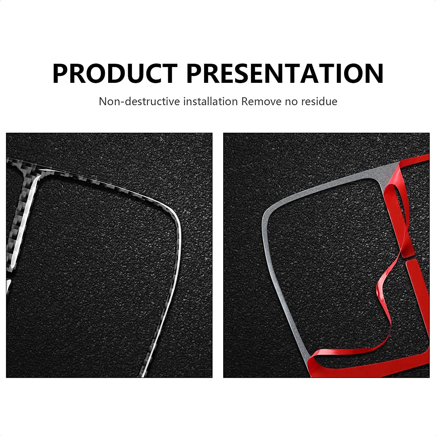 Car Center Console Gear Shift Panel Sticker Decal Carbon Fiber Interior Trim Cover - Delicate Leather