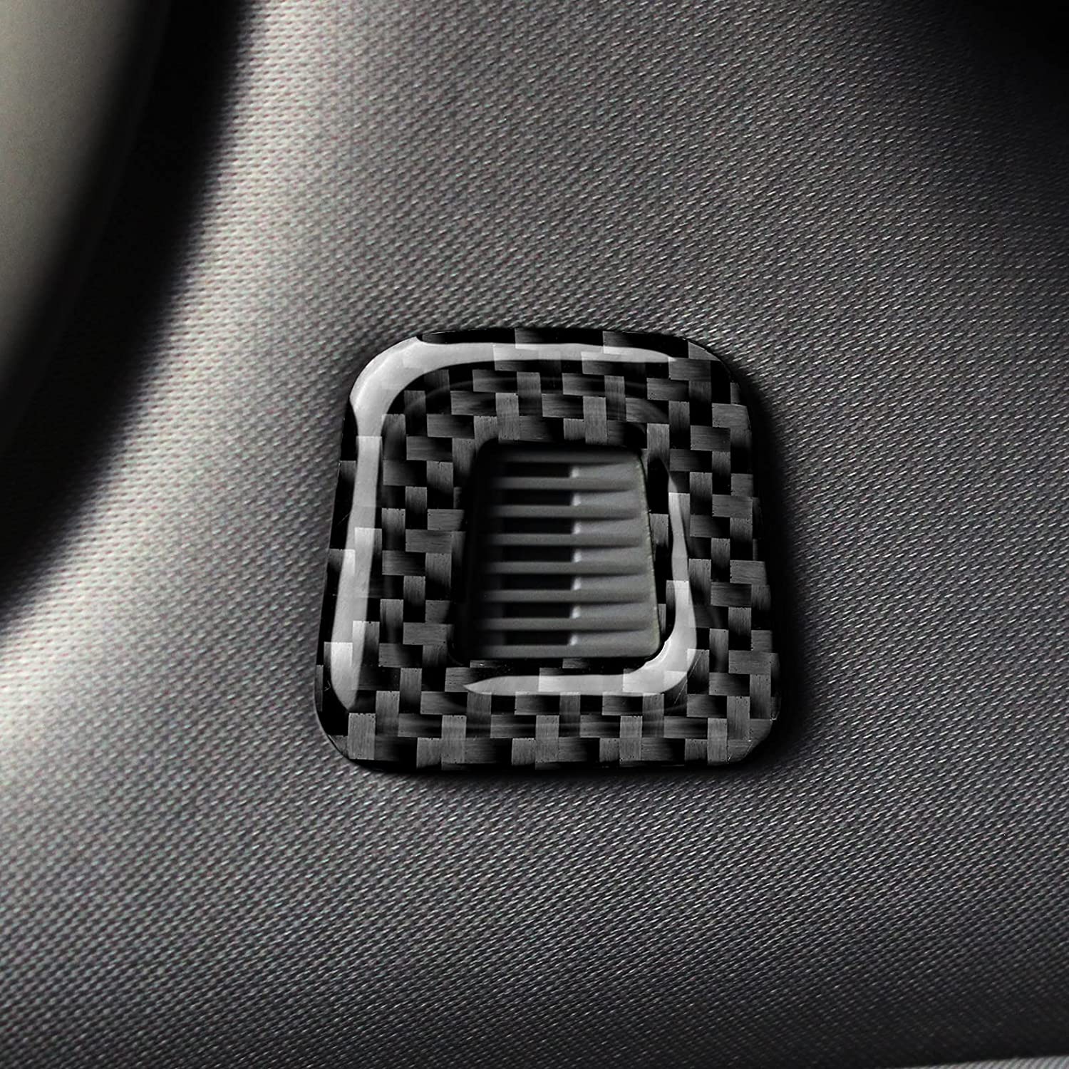 2PCS Audio Speaker Sticker Carbon Fiber Decal Trim Cover Decoration Compatible with Alfa Romeo Giulia Stelvio 2017 2018 2019 Accessories - Delicate Leather