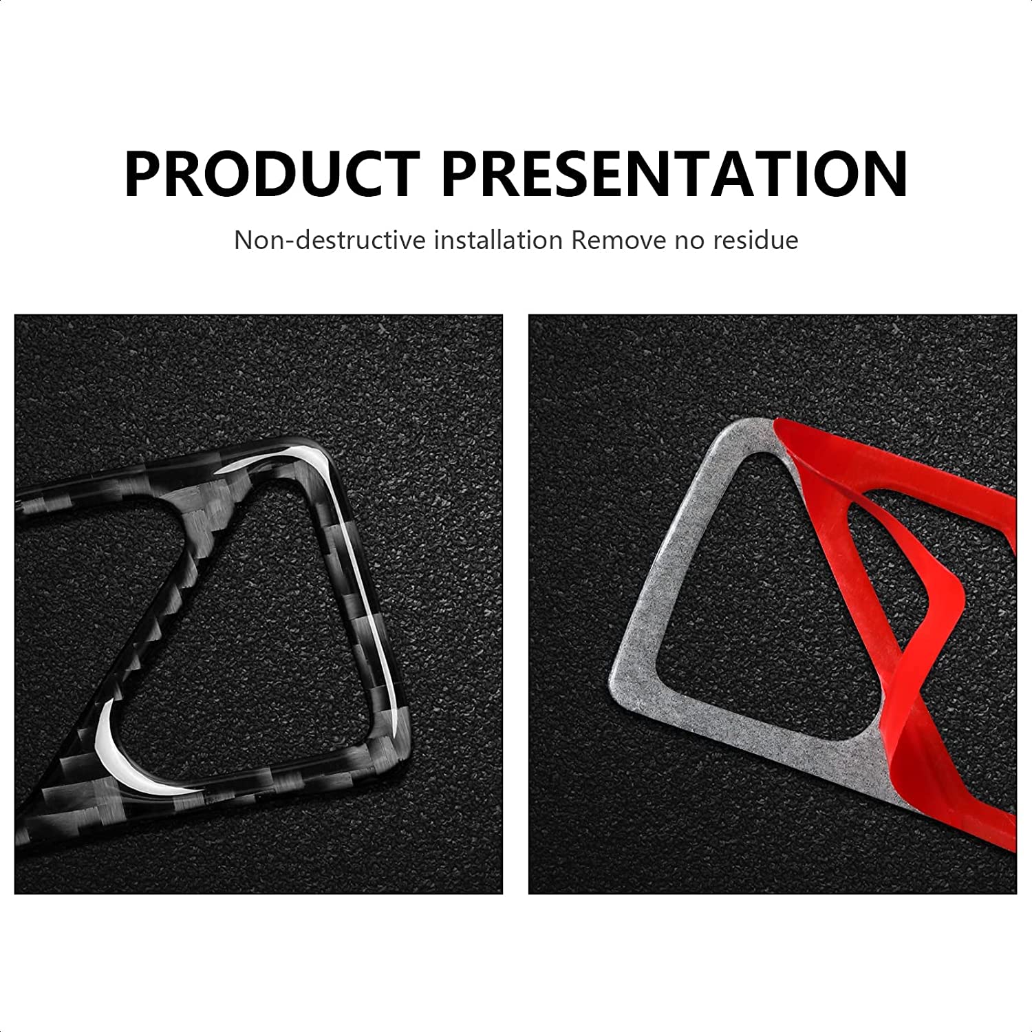 Car Air Conditioner Outlet Cover Sticker Carbon Fiber Interior Trim Decal Compatible with Camaro 2010 2011 2012 2013 2014 2015 Car Decoration Accessories - Delicate Leather