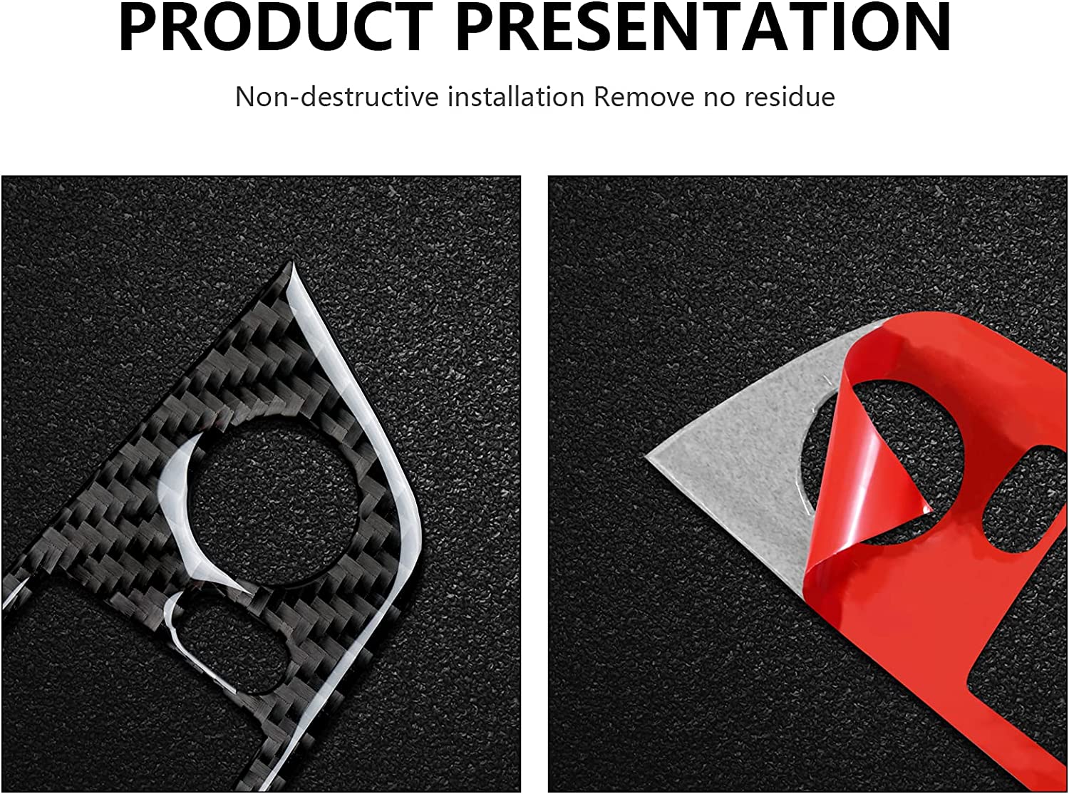 Car Window Lift Trim Switch Panel Sticker Decal Carbon Fiber Trim fits for E90 Interior Accessories - Delicate Leather