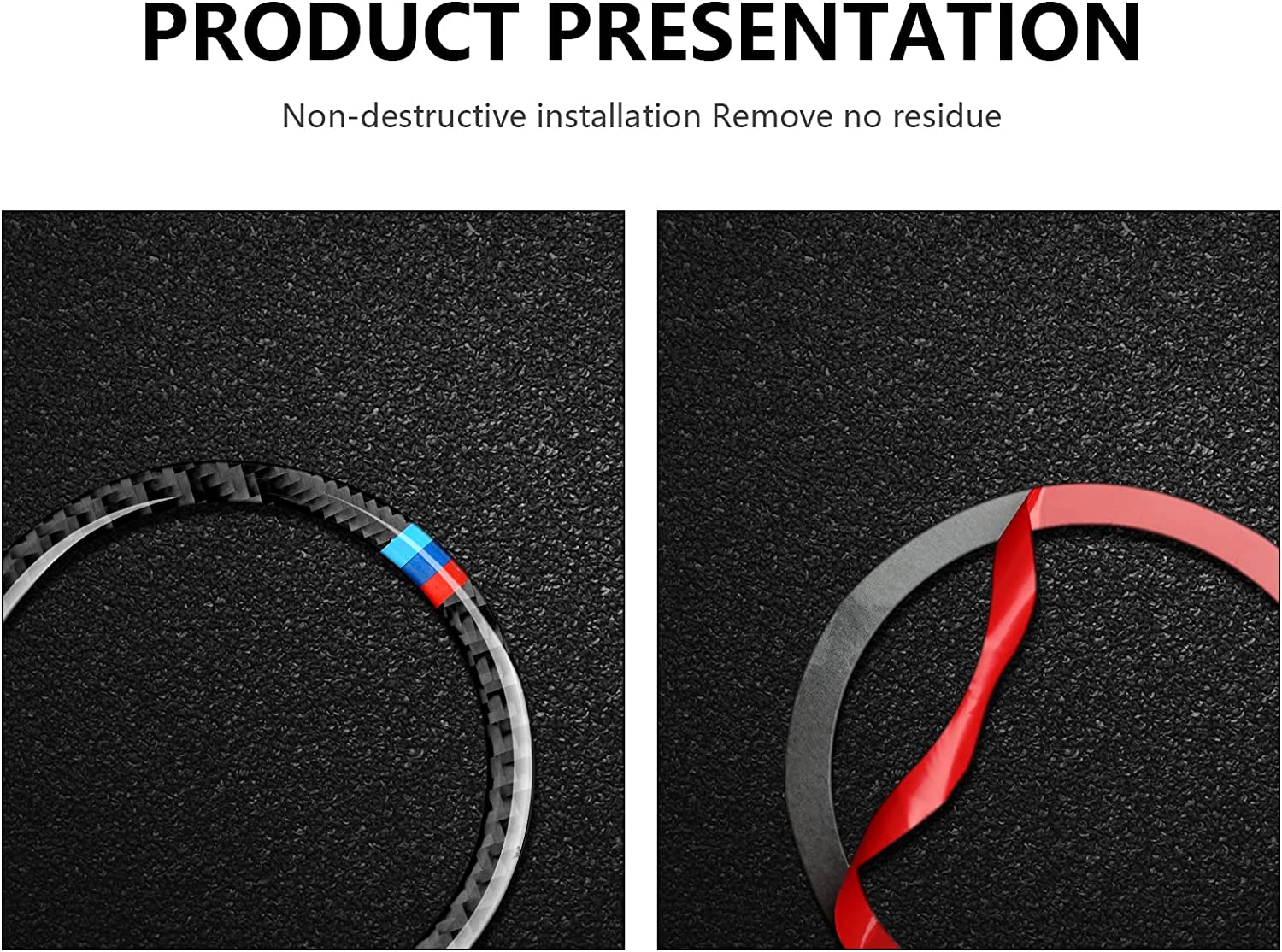 2PCS Car Trim Audio Speaker Frame Sticker Carbon Fiber Decals Compatible with BMW F30 F31 F34 3GT F32 F33 F36 2012 2013 2014 2015 2016 2017 2018 2019 Interior Accessories - Delicate Leather