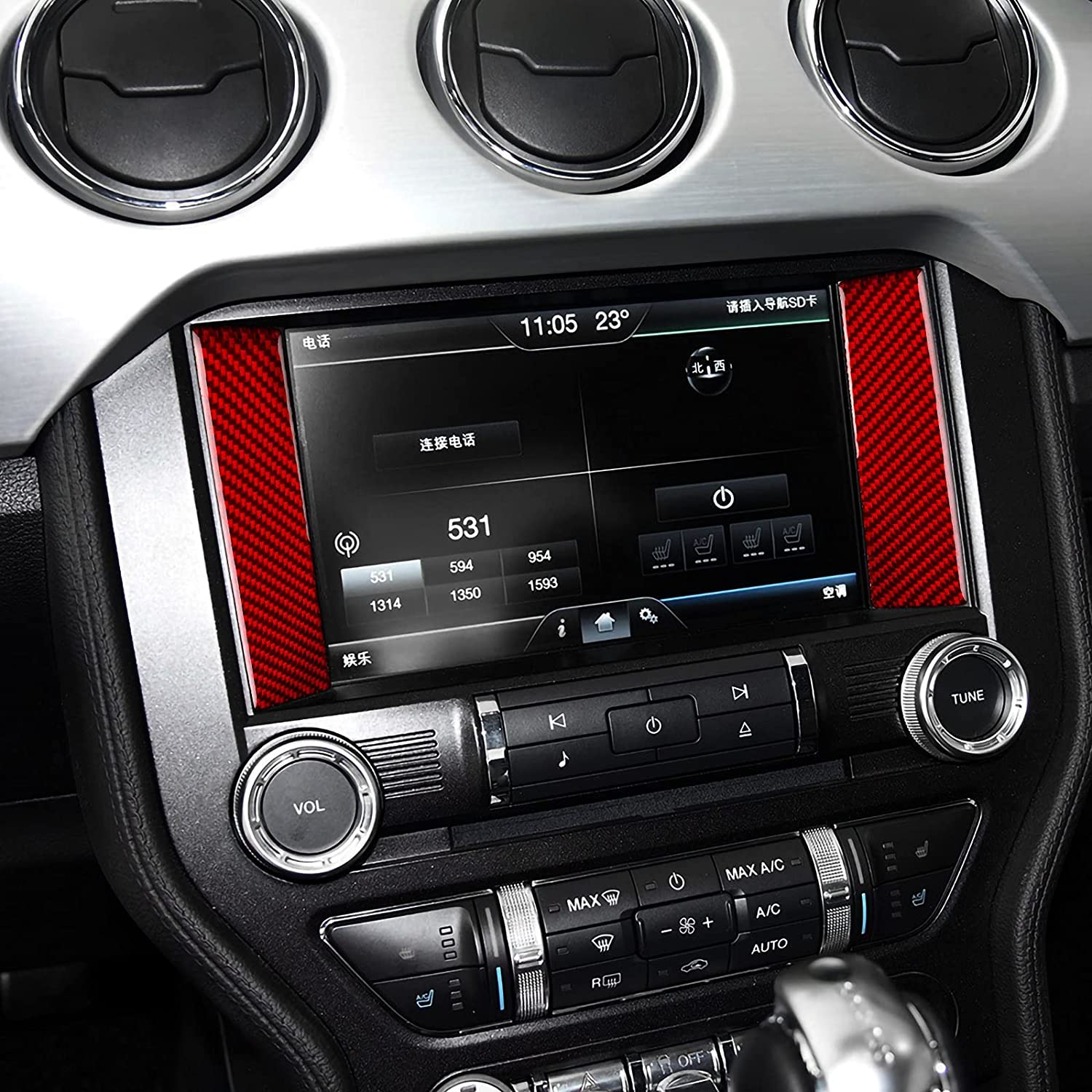 Car Air Conditioning Cd Panel Sticker Decal Interior Trim Cover - Delicate Leather