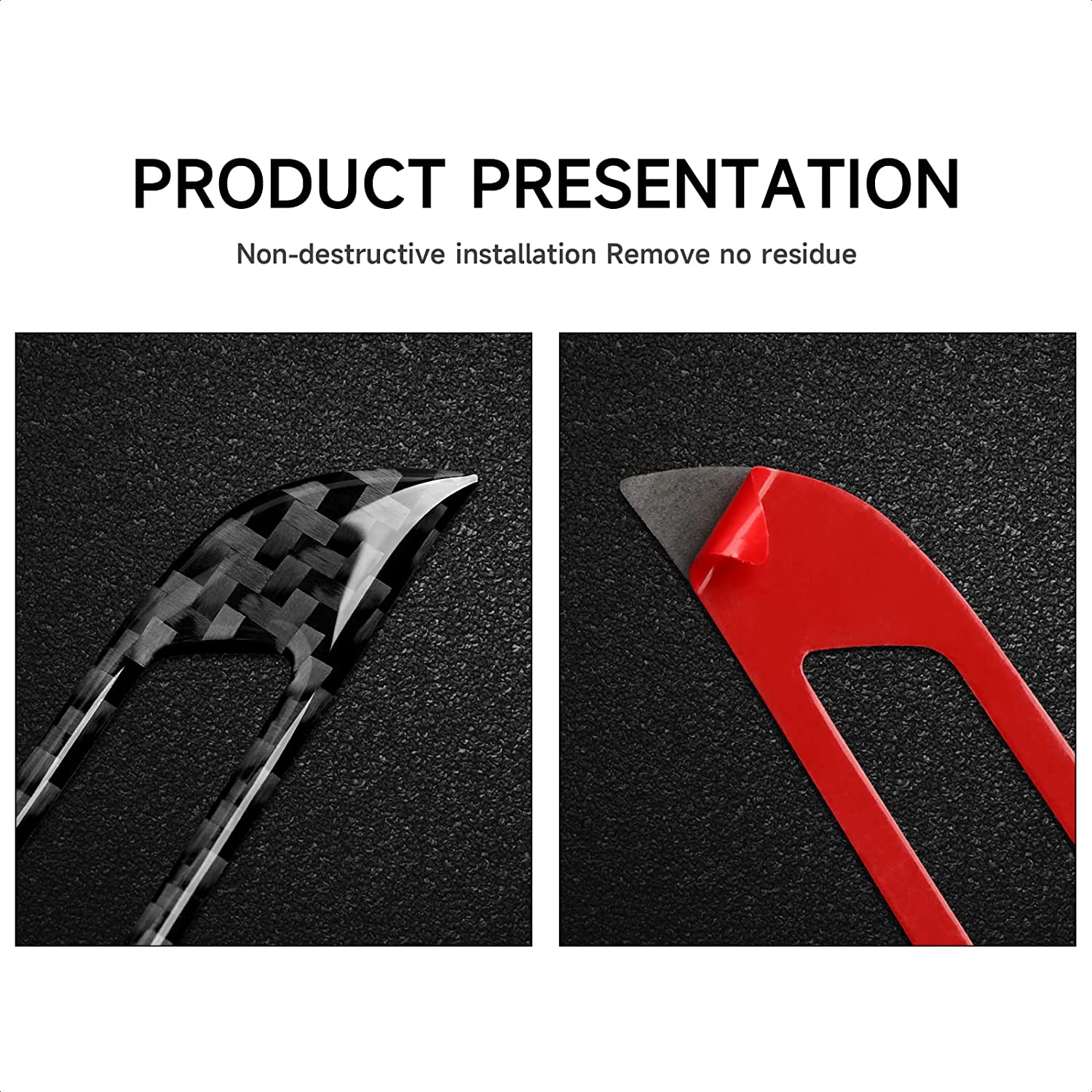 8PCS Car Air Vent Decal Carbon Fiber Sticker Trim Cover Compatible with 3 4 Series Accessories (B) -- ONLY for F30 (2016-2019), F32 F34 (2017-2019) - Delicate Leather