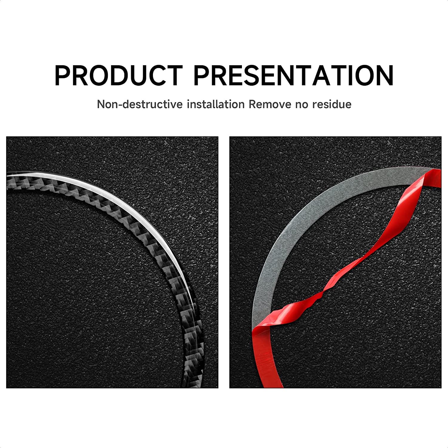 Car Door Audio Speaker Sticker Decal Carbon Fiber Interior Trim Cover for Camaro 2010 2011 2012 2013 2014 2015 Accessories - Delicate Leather