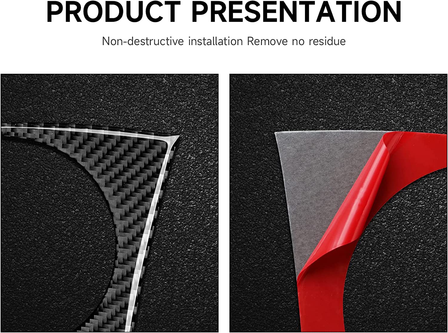 Car Engine Start Stop Button Sticker Decal Carbon Fiber Interior Trim Cover Compatible with C6 2005 2006 2007 Accessories - Delicate Leather