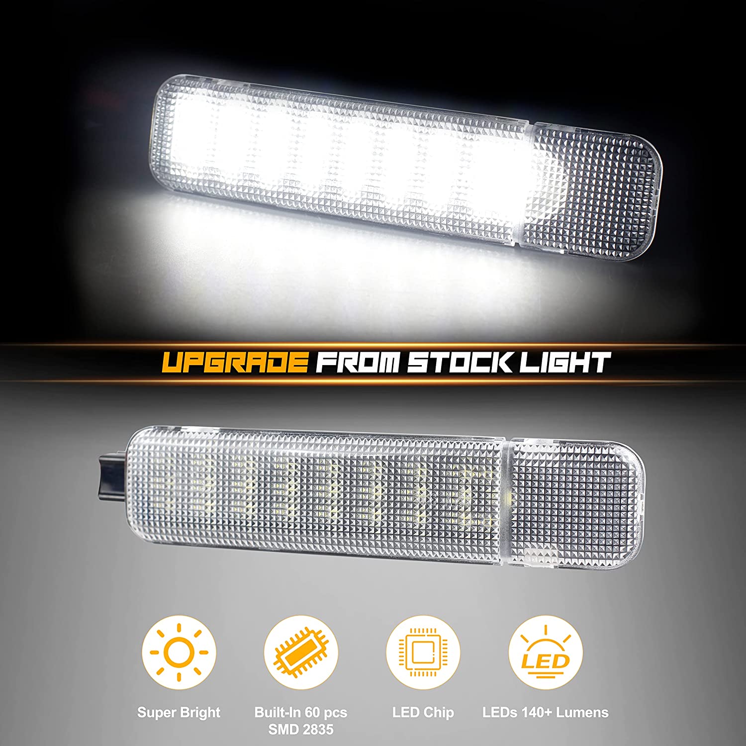 Interior Light LED Door Panel Courtesy Light Warning Light Lamp Assembly Compatible with Silverado/Sierra C/K 1500 2500 3500 Pickup Suburban Tahoe Avalanche Yukon Cadillac Escalade - Delicate Leather