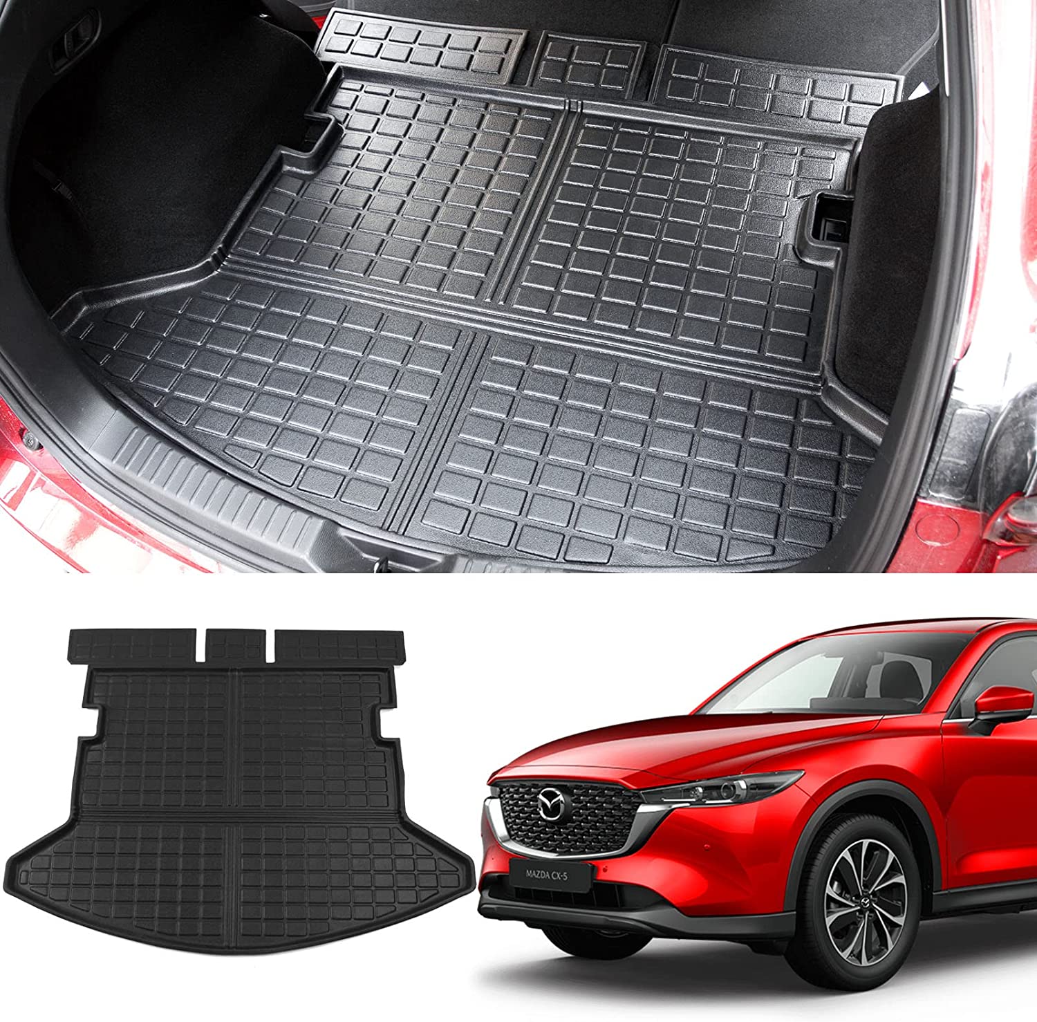 Fit 2017 2018 2019 2020 2021 2022 CX-5 Cargo Mat TPE Material Trunk Mat for 2017-2022 CX-5 Accessories - Delicate Leather