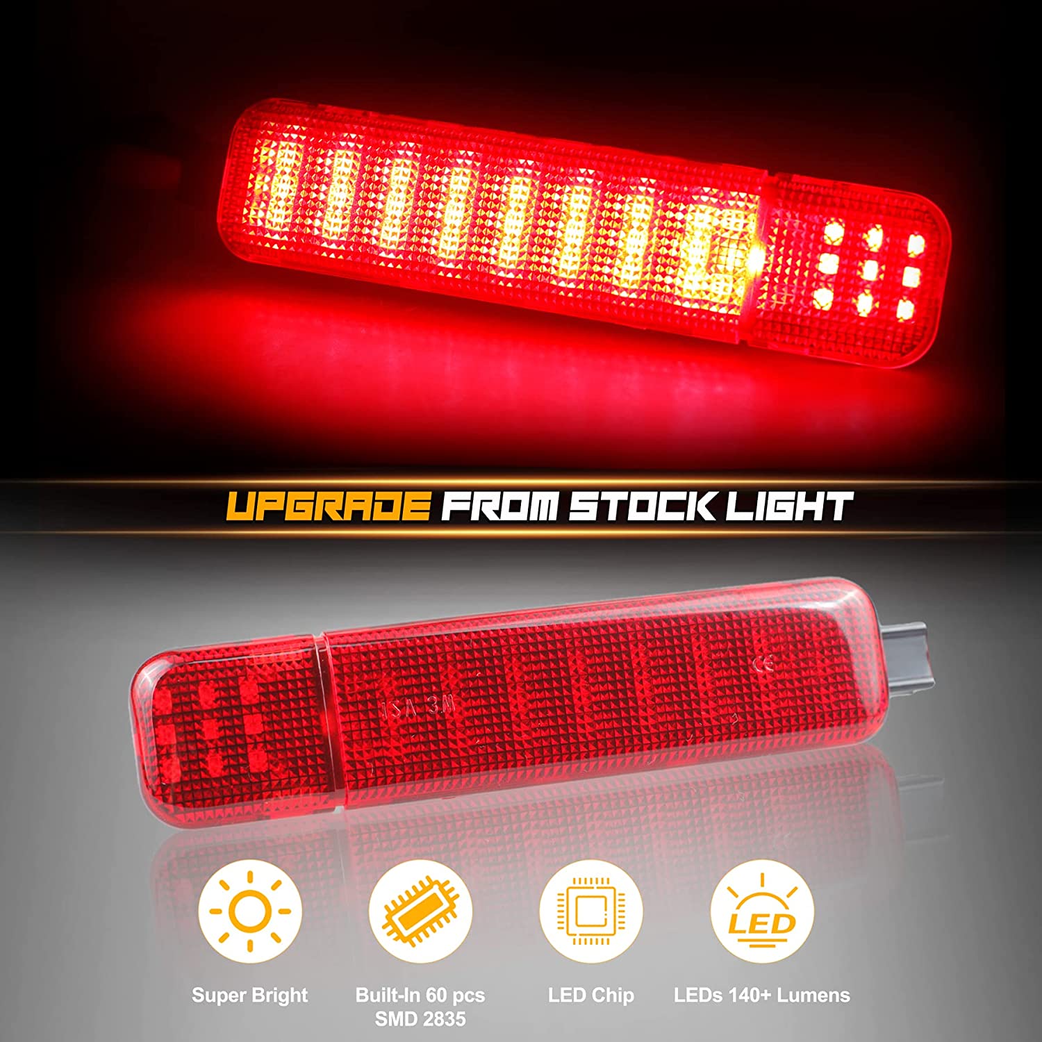 Interior Lights LED Door Panel Courtesy Light Red Step Light Assembly Compatible with Silverado/Sierra C/K 1500 2500 3500 Pickup Suburban Tahoe Avalanche Yukon Cadillac Escalade - Delicate Leather