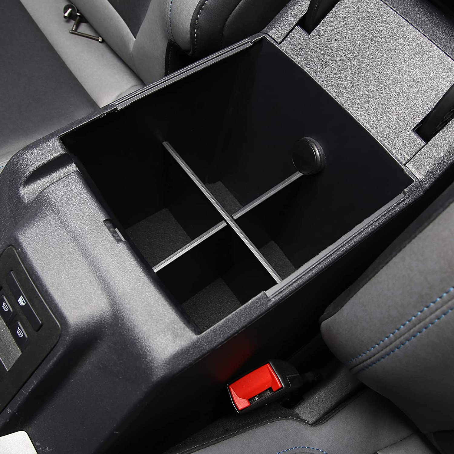 Center Console Organizer Accessories Compartment Dividers Insert Armrest Storage Box - Delicate Leather